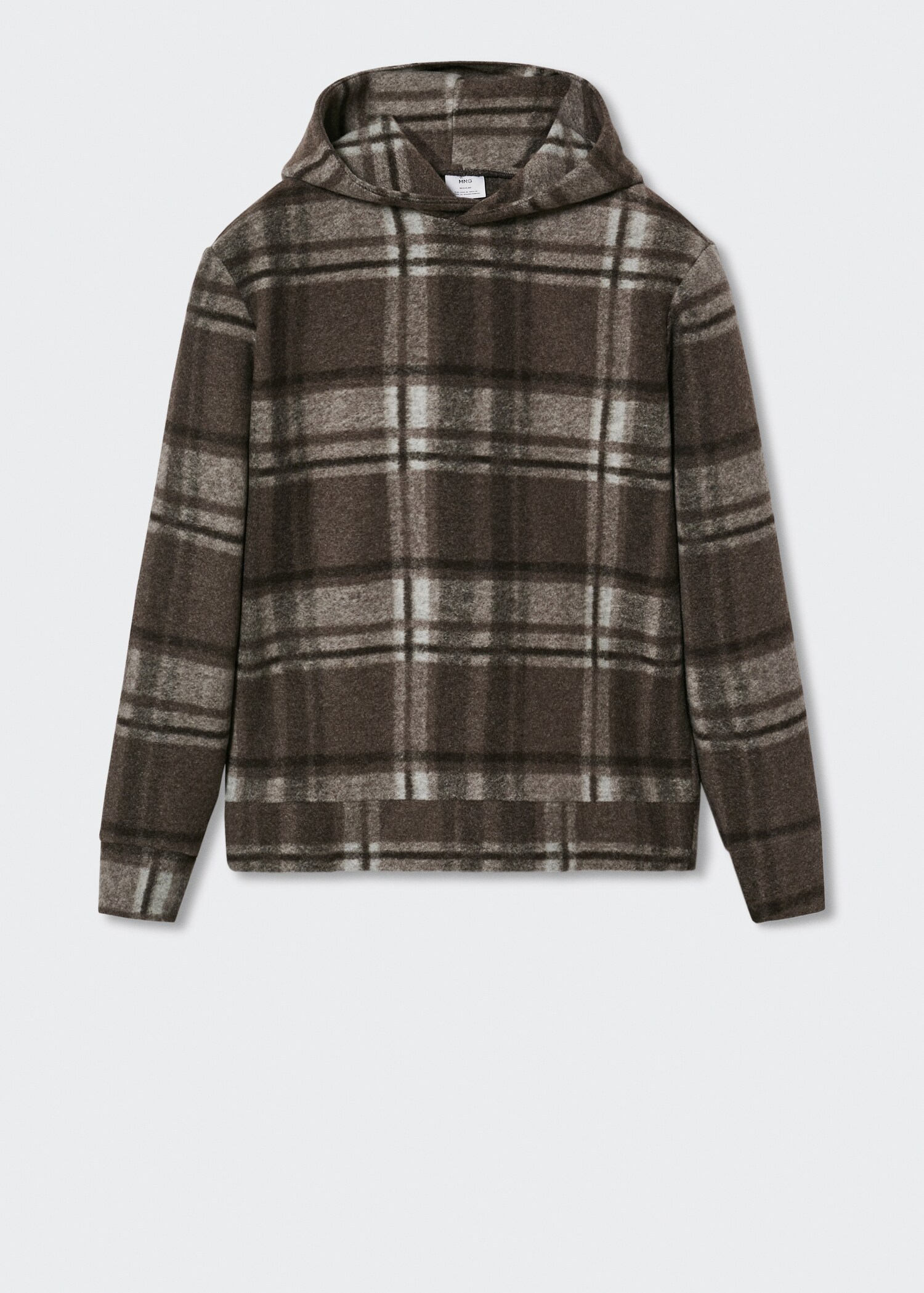Textured check sweatshirt - Article without model