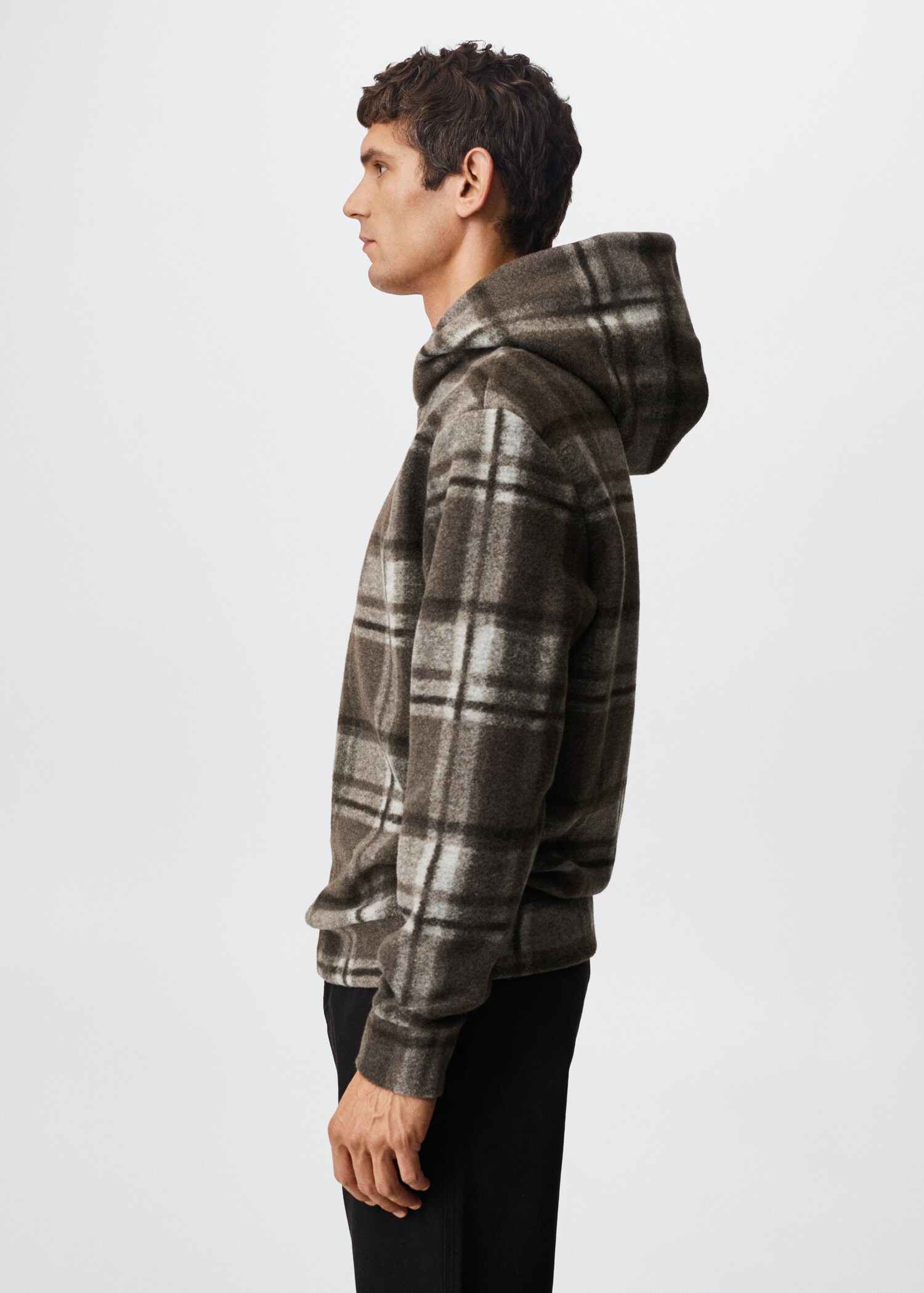 Textured check sweatshirt - Details of the article 6