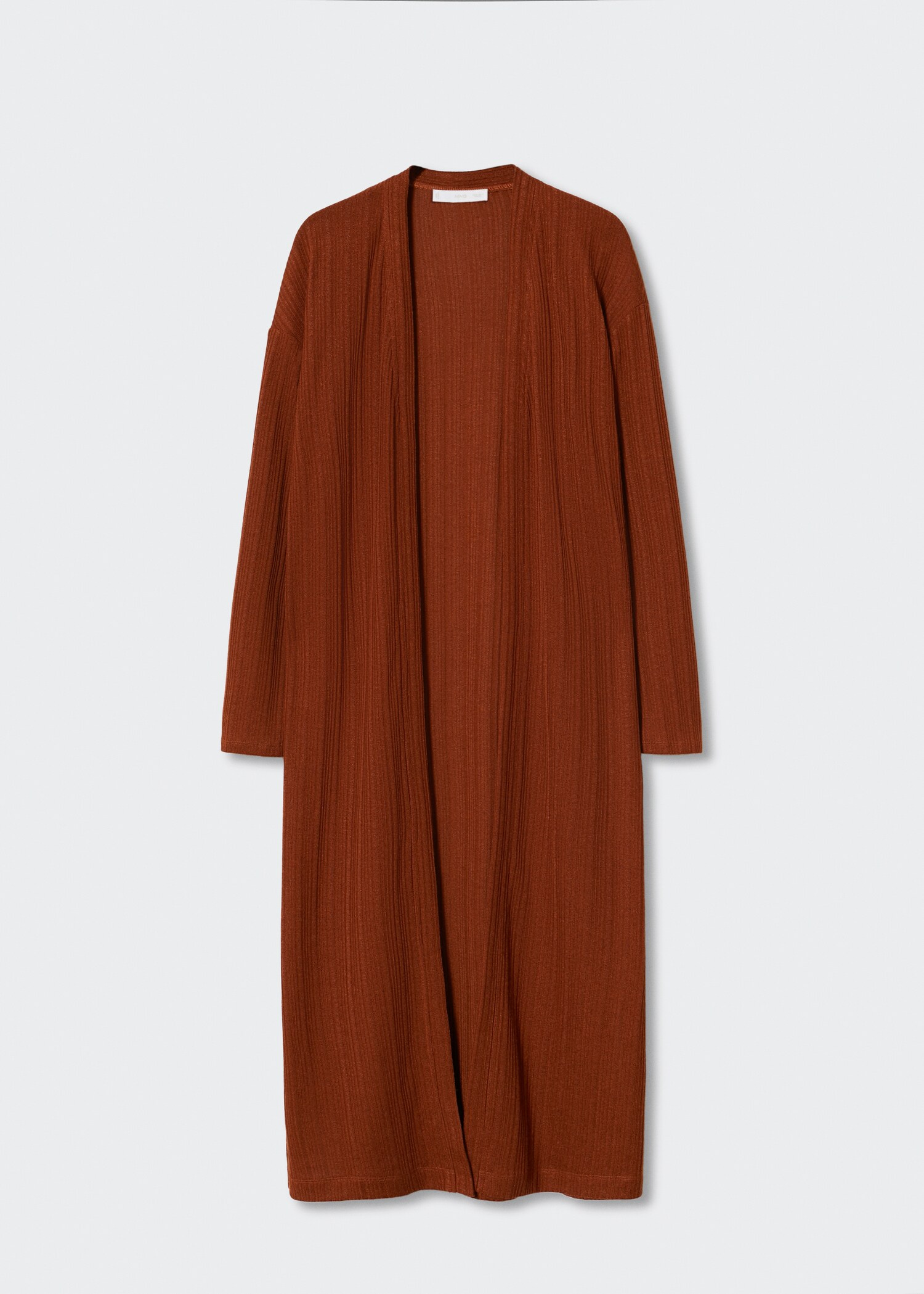 Ribbed long cardigan - Article without model