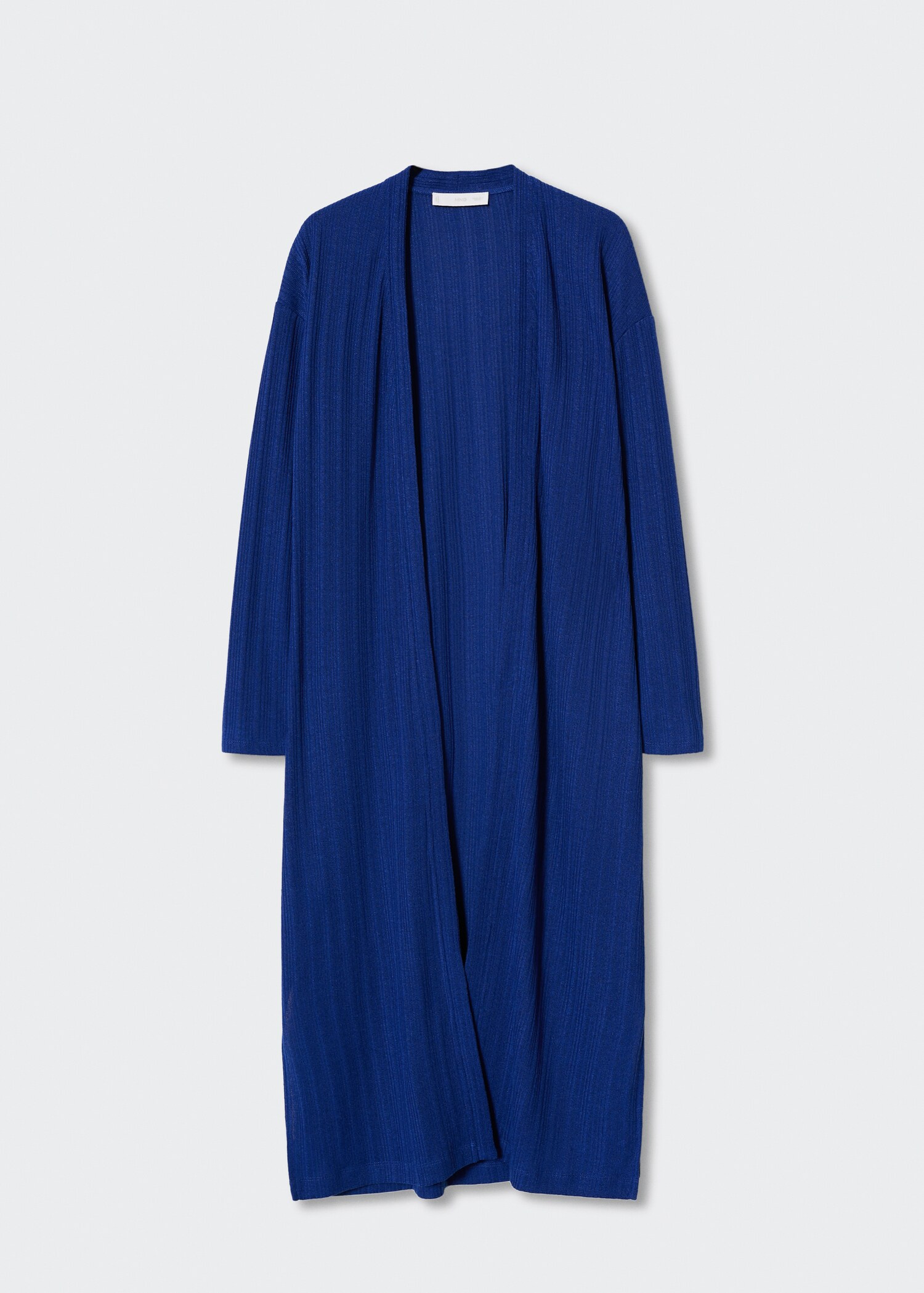 Ribbed long cardigan - Article without model