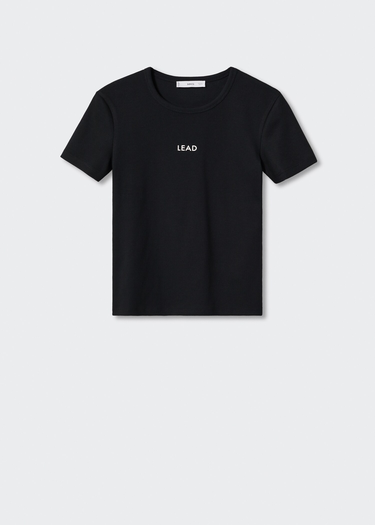 Message ribbed T-shirt - Article without model