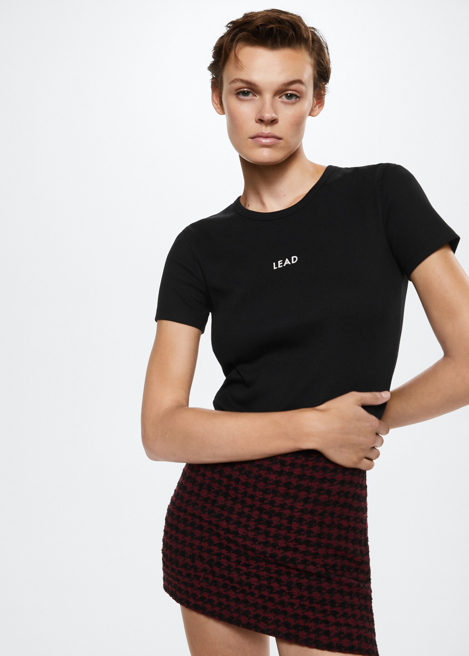 Message ribbed T-shirt - Details of the article 2