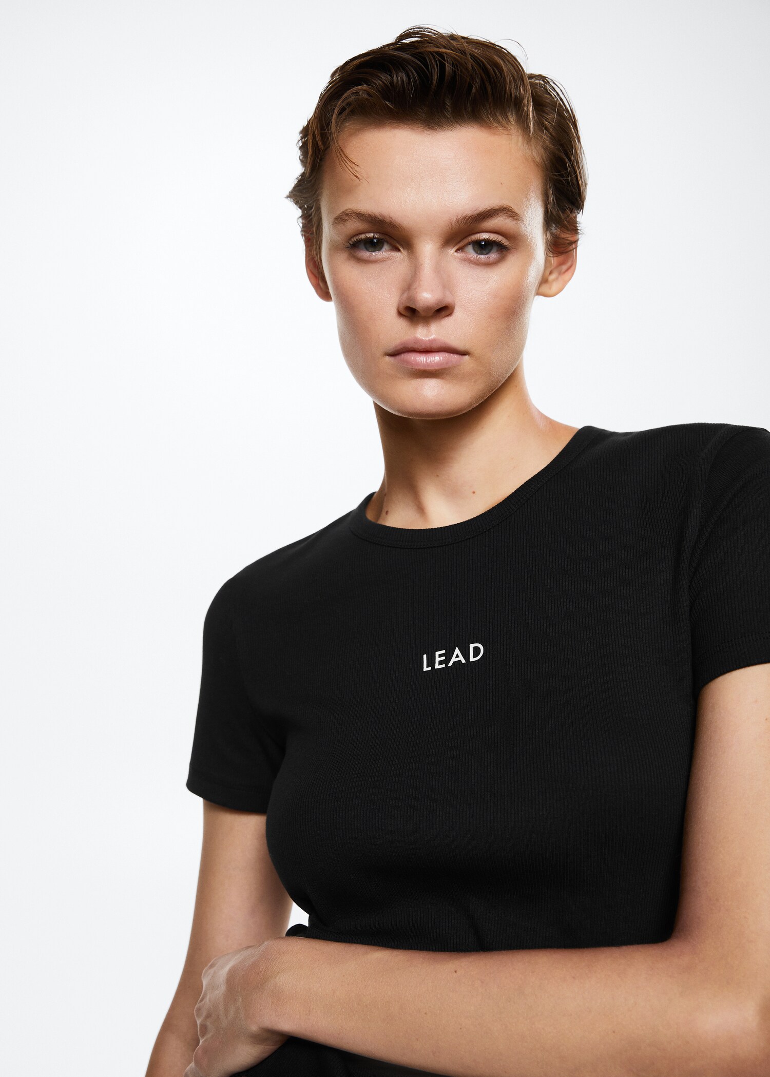 Message ribbed T-shirt - Details of the article 4
