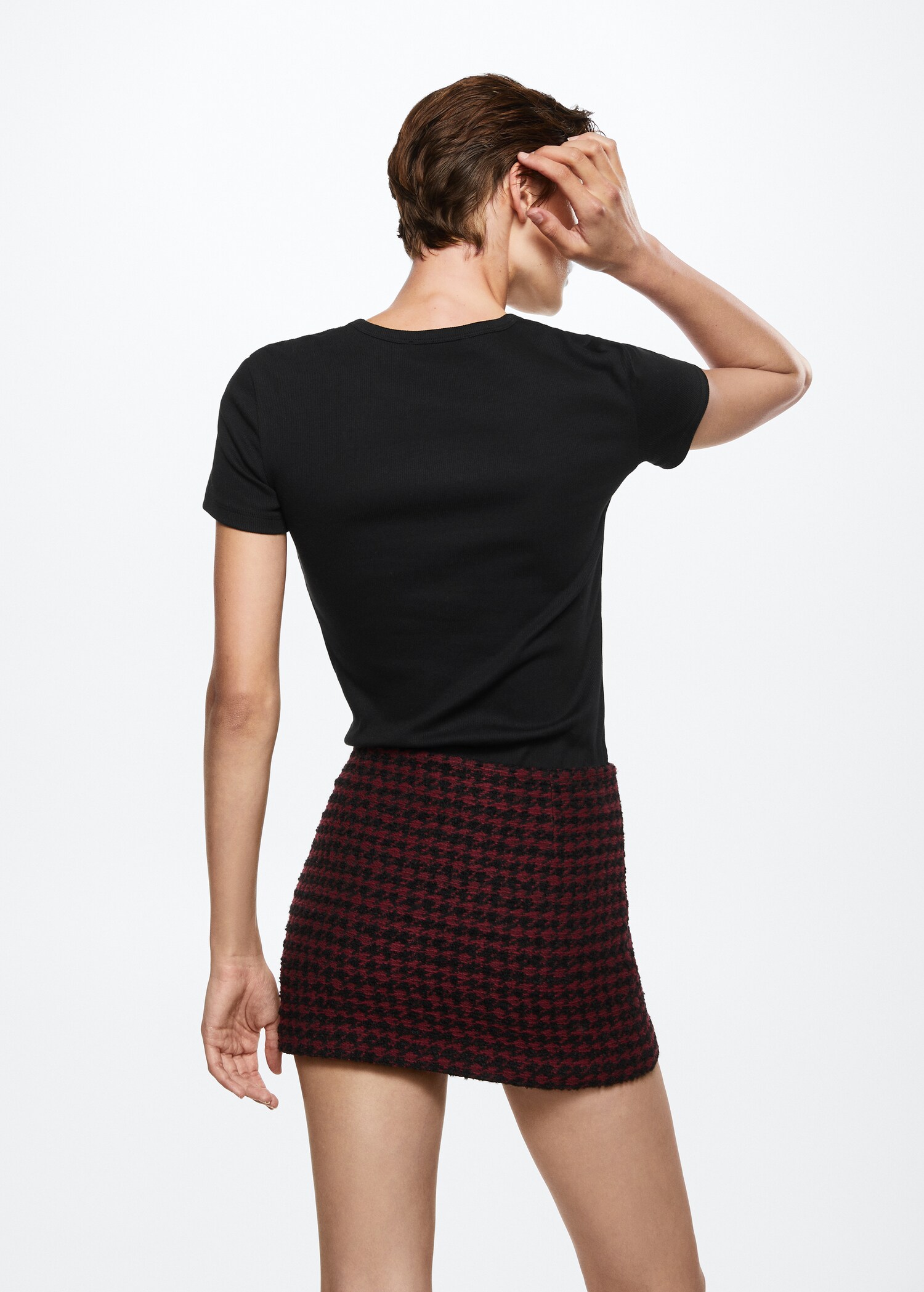 Message ribbed T-shirt - Reverse of the article