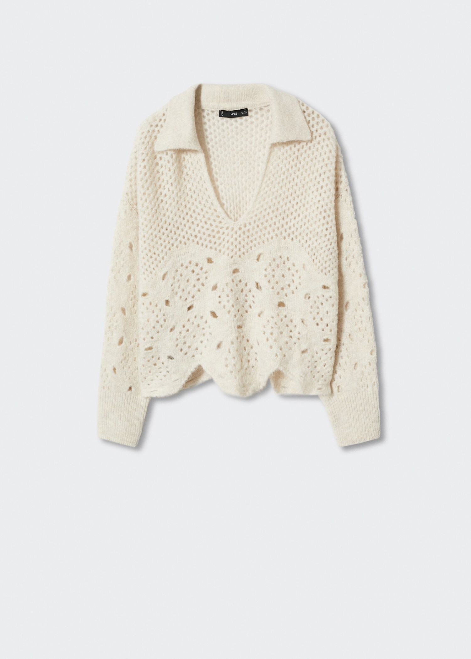 Pullover mit Lochstrickmuster - Artikel ohne Model