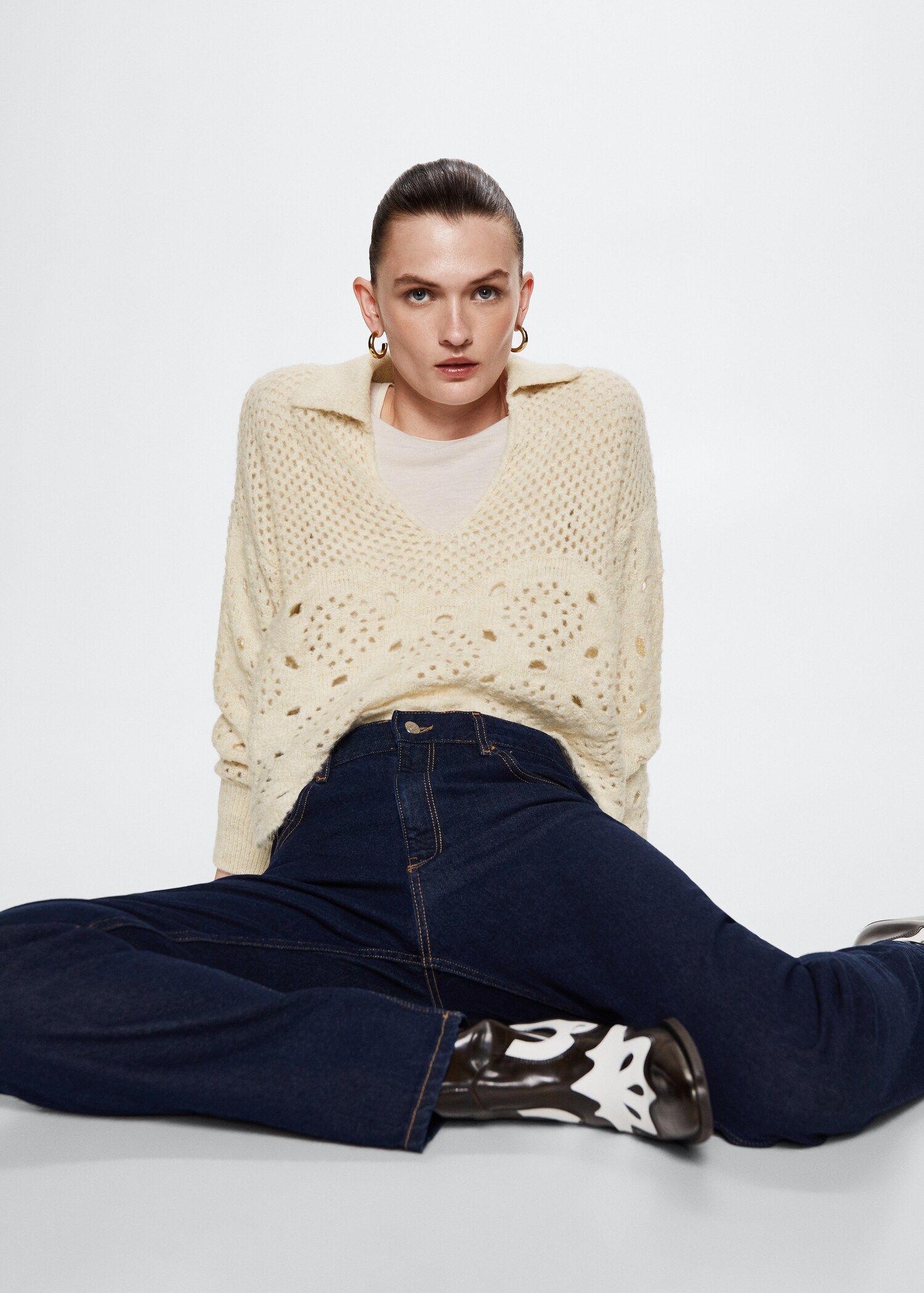 Pullover mit Lochstrickmuster - Detail des Artikels 2