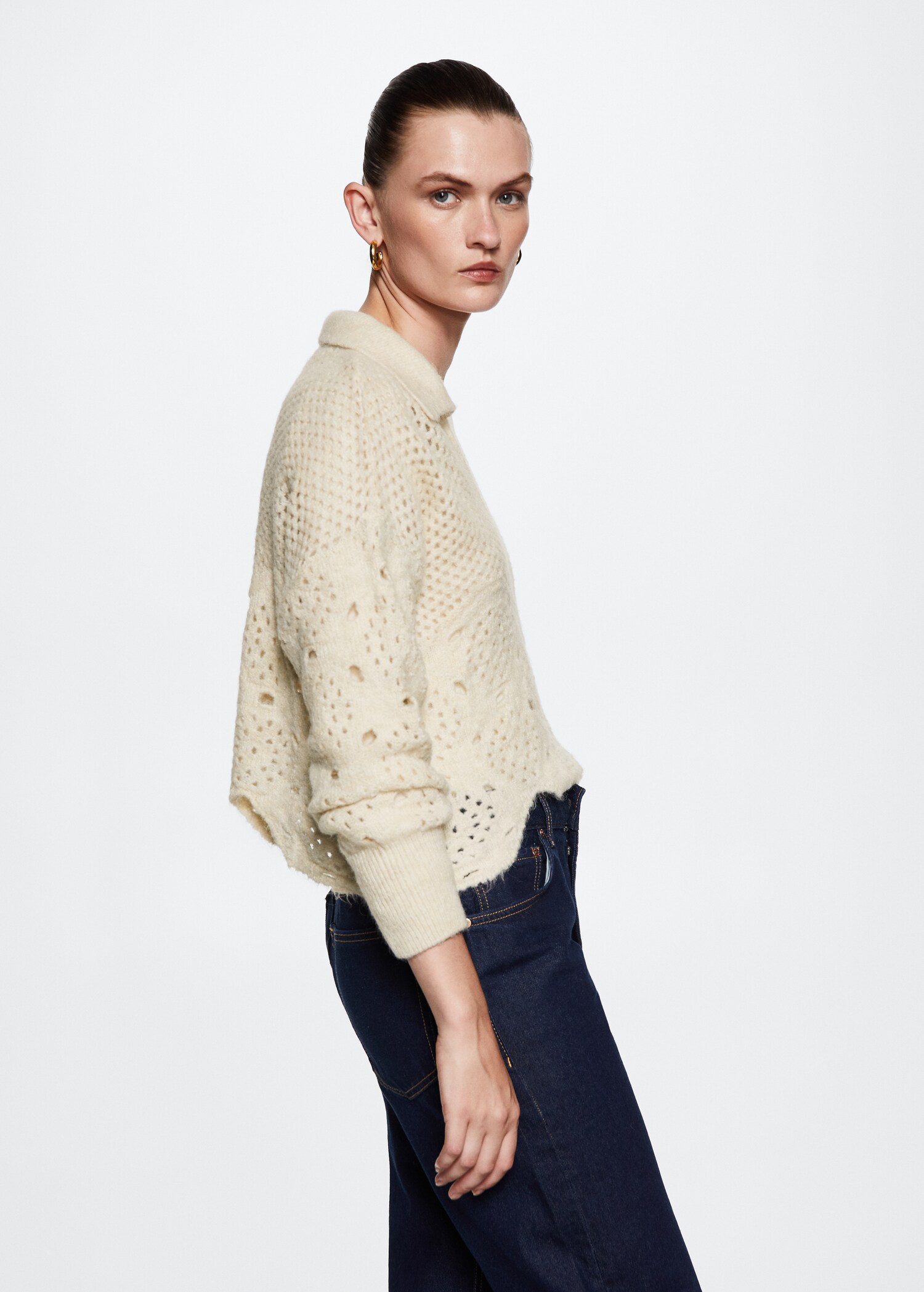 Pullover mit Lochstrickmuster - Detail des Artikels 4