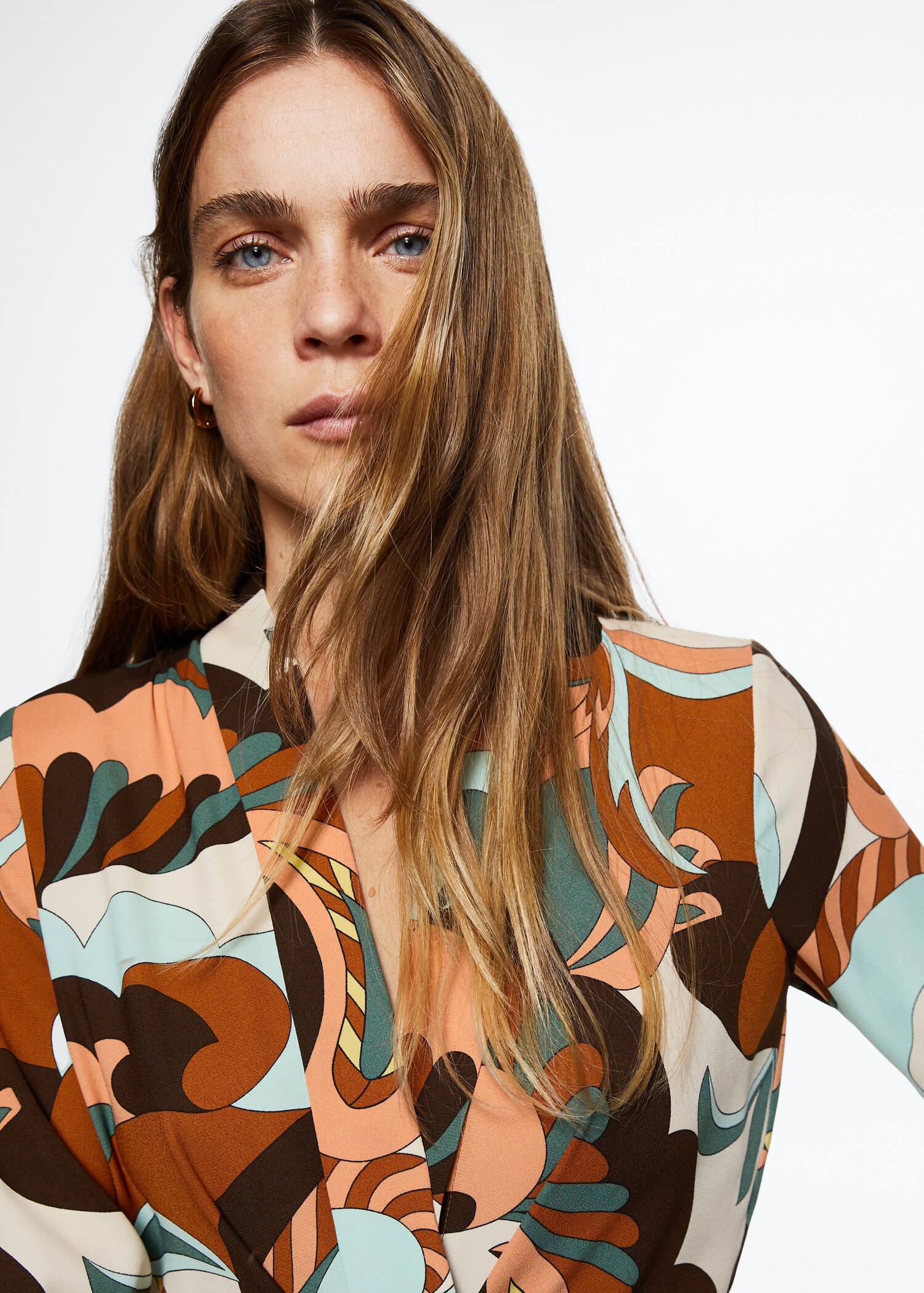 Long retroprint jumpsuit Woman MANGO OUTLET USA