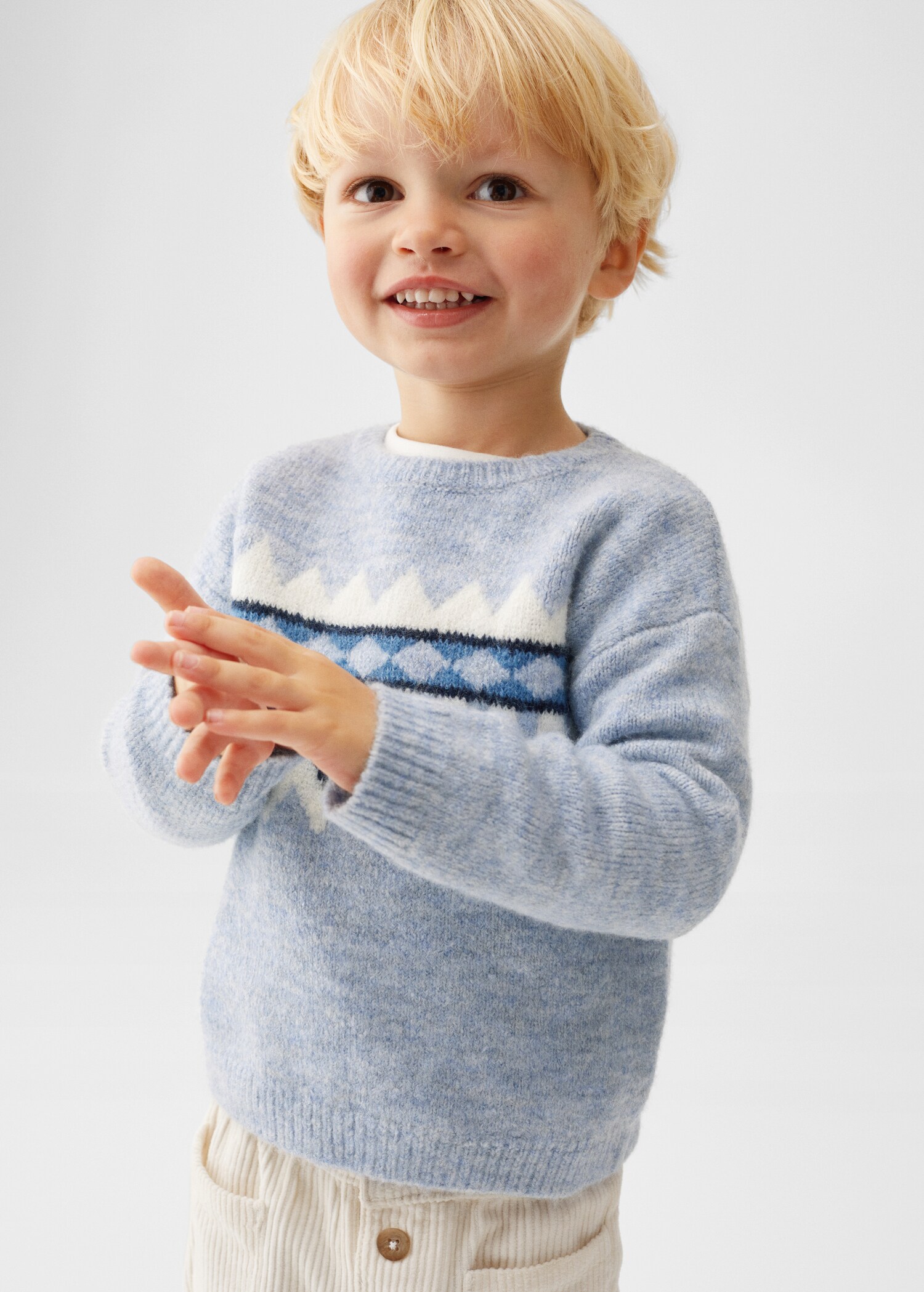 Printed knit sweater - Medium plane