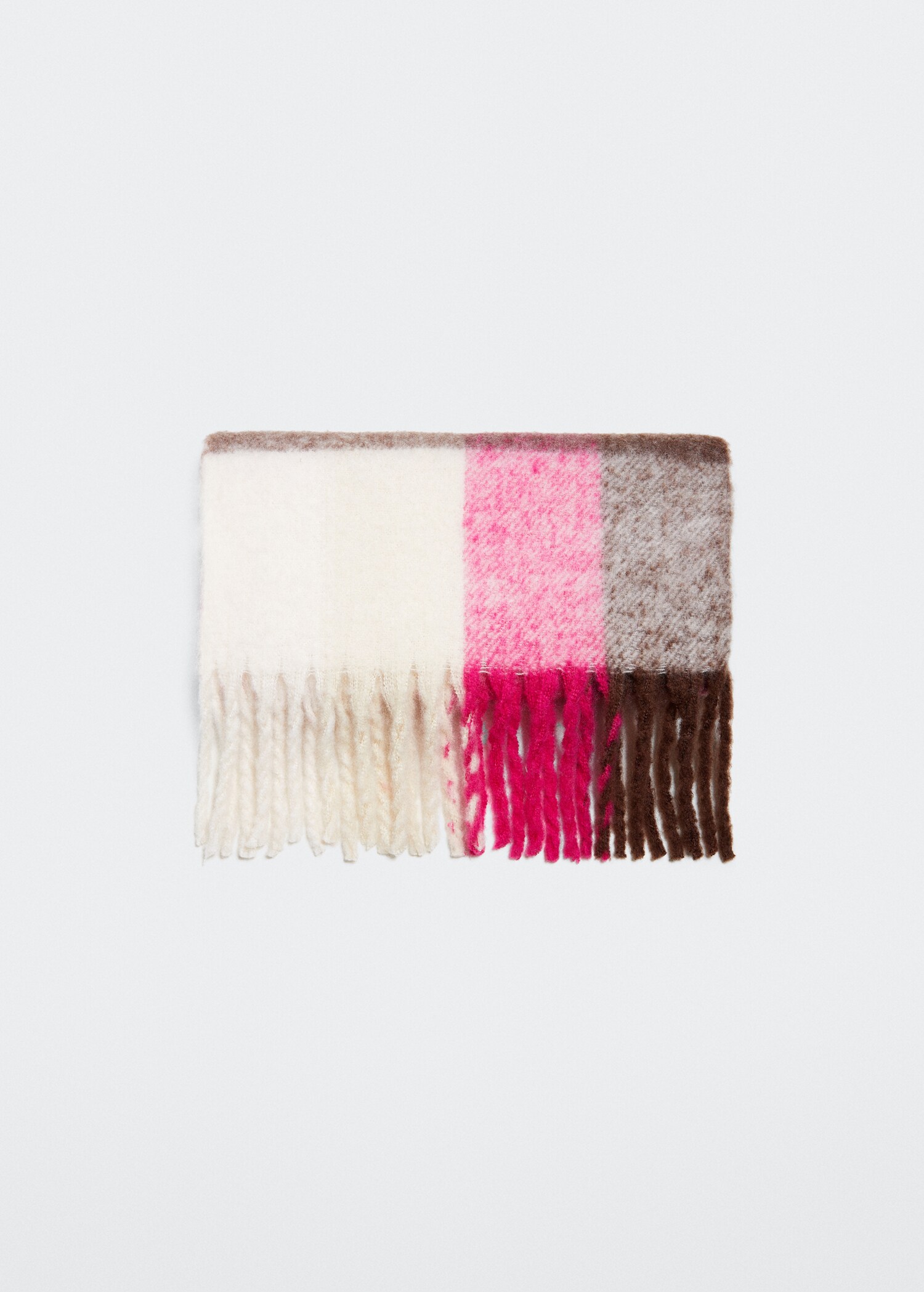 Fringed check scarf - Article without model
