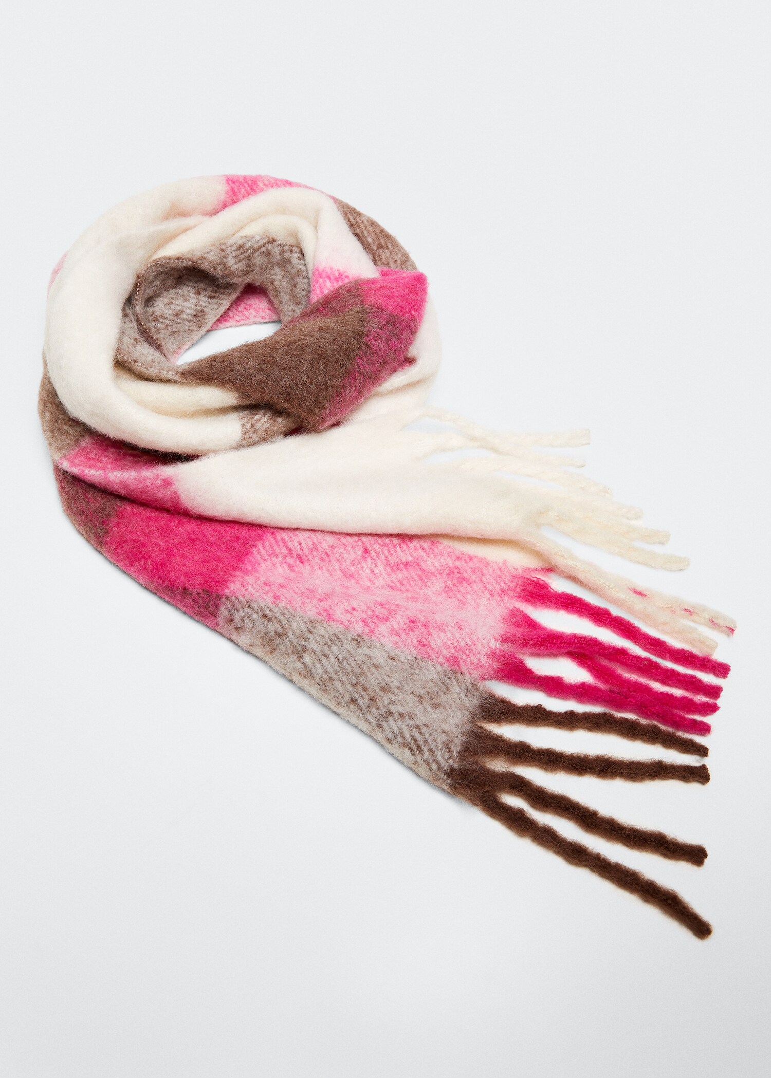 Fringed check scarf - Details of the article 5