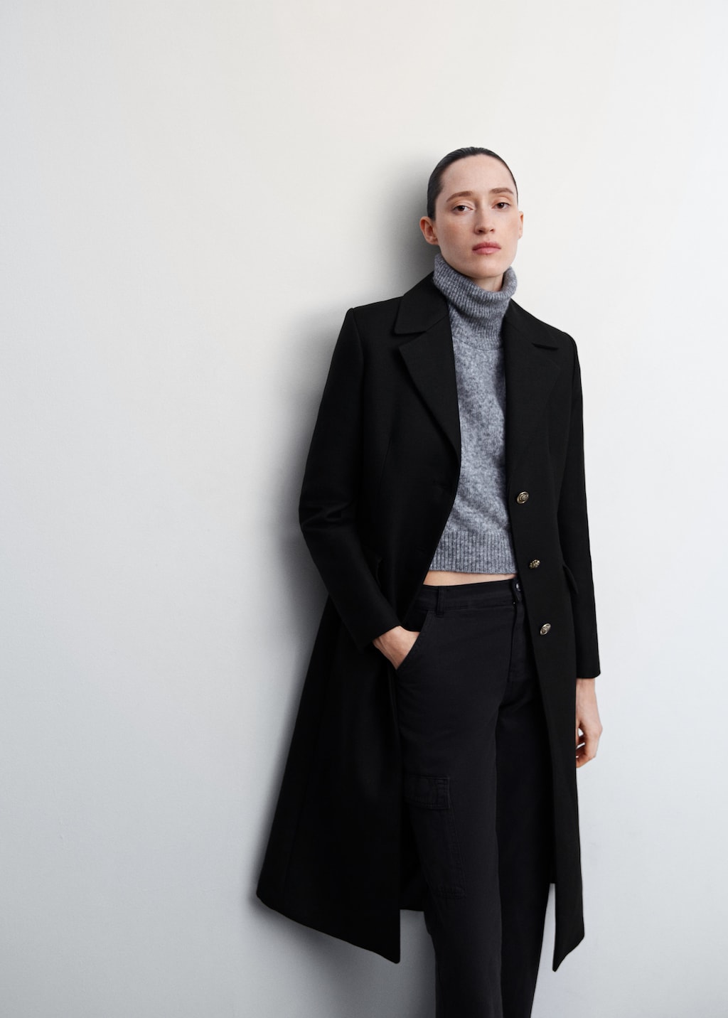 Metallic black coat outlet