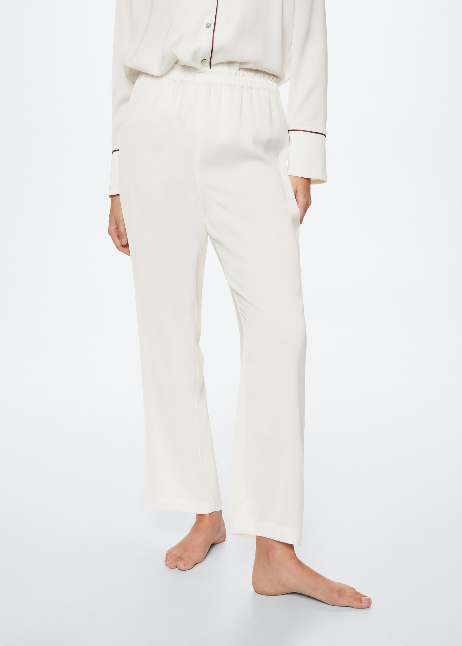 Pantalons pijama rivet contrast - Pla mig