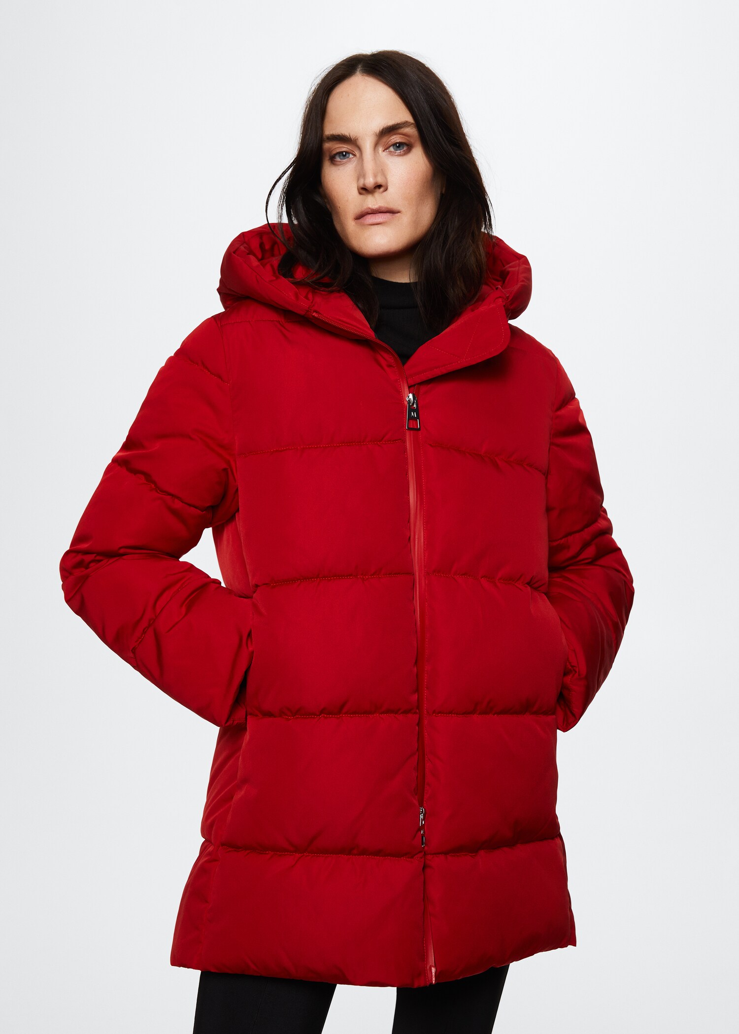 Anorak acolchado capucha - Plano medio