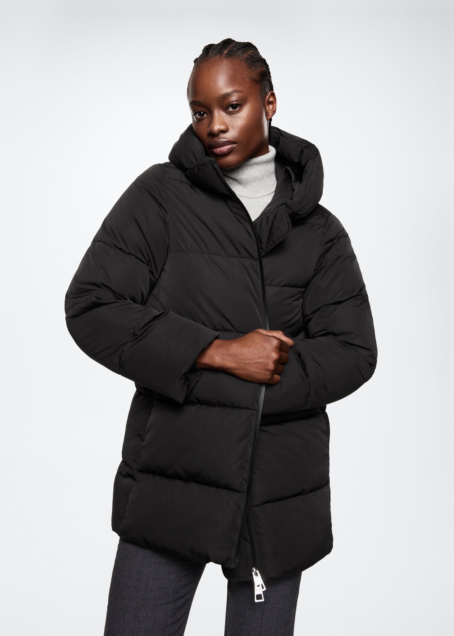 Anorak acolchado capucha - Plano medio