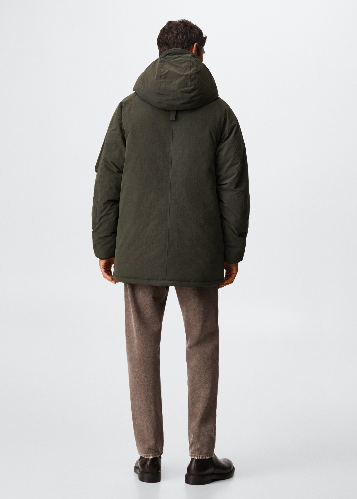 Water-repellent padded parka - Reverse of the article