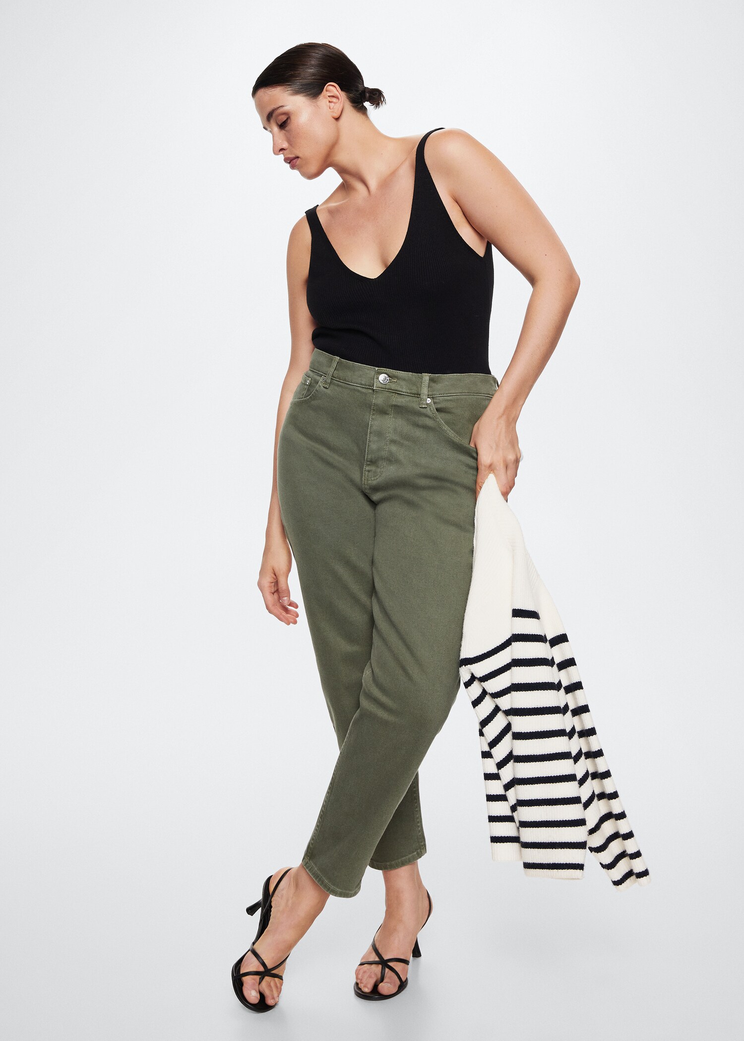 Comfort mom jeans met hoge taille - Detail van het artikel 3