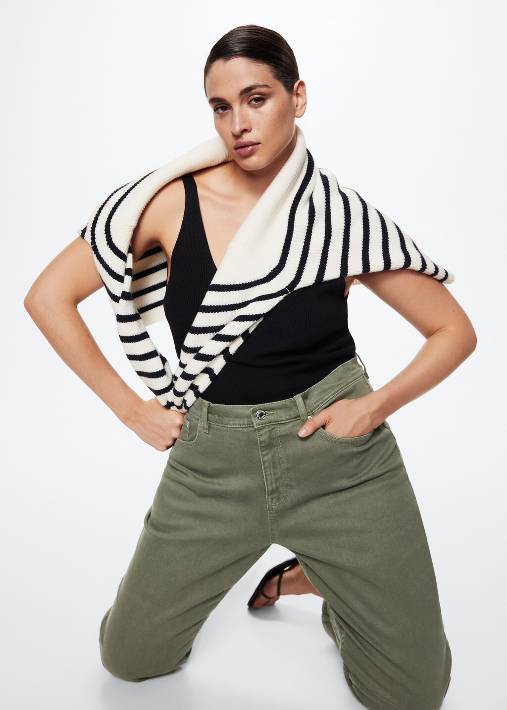 Jean mom confort taille haute