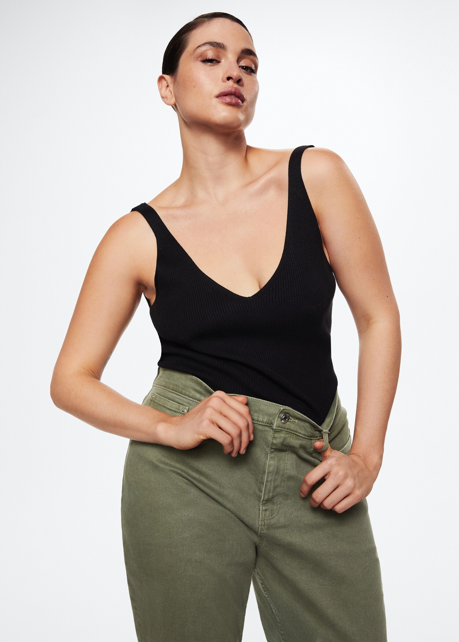 Comfort mom jeans met hoge taille - Detail van het artikel 5
