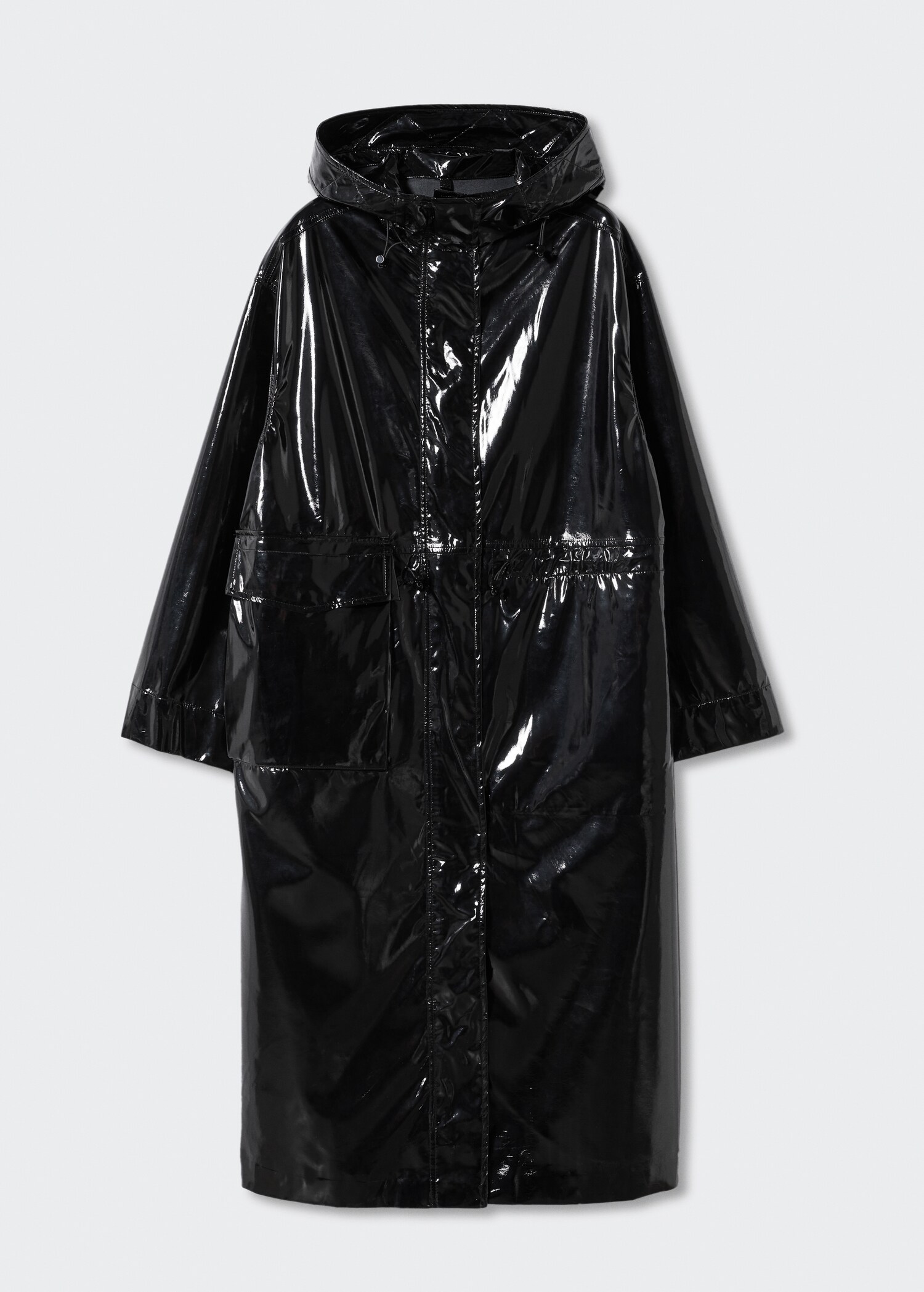 Parka charol capucha - Artículo sin modelo