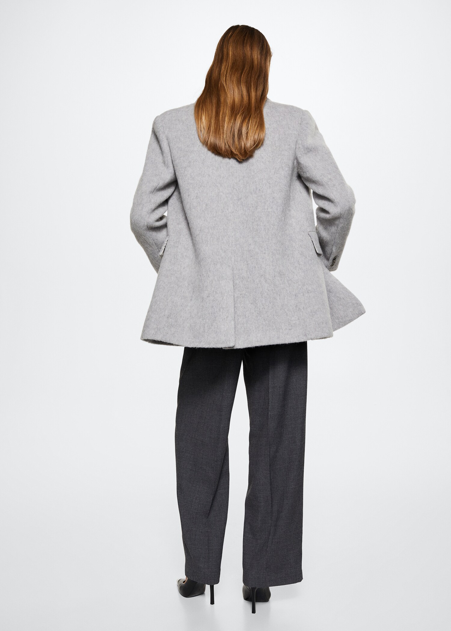 Wool double-breasted coat - Woman | MANGO OUTLET United Kingdom