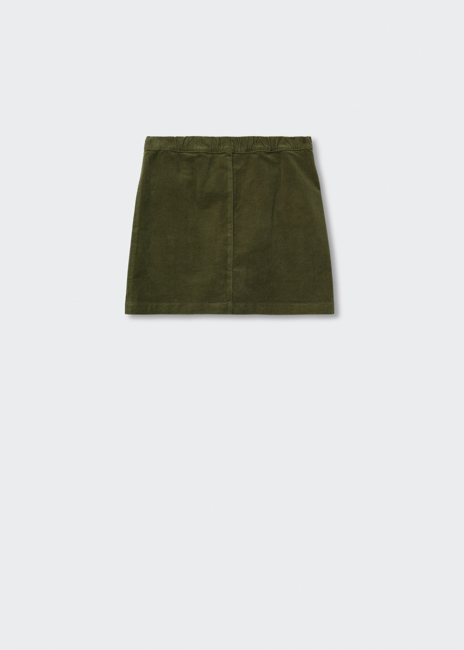 Micro-corduroy skirt with buttons - Reverse of the article