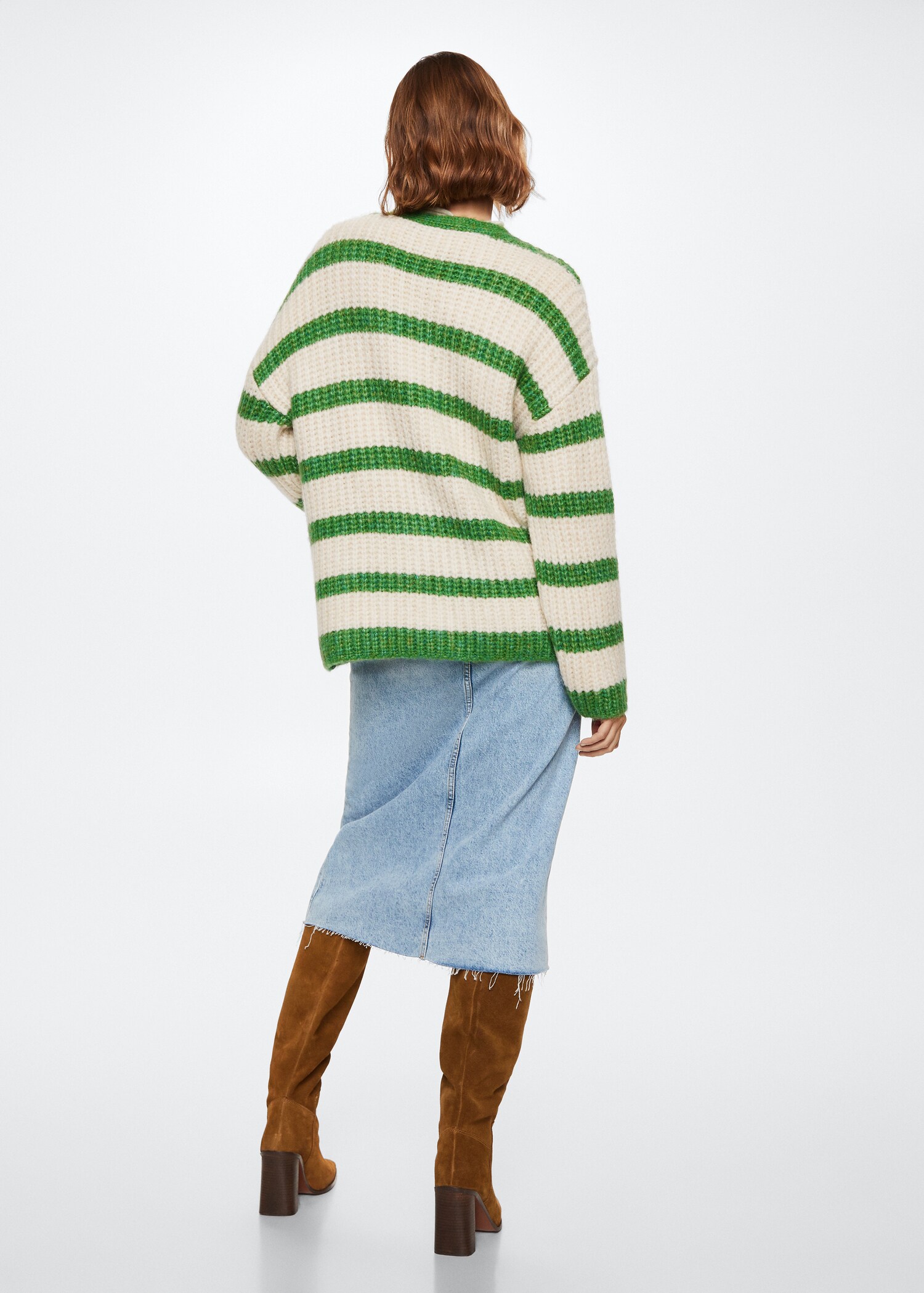 Cardigan rayures boutons - Verso de l’article