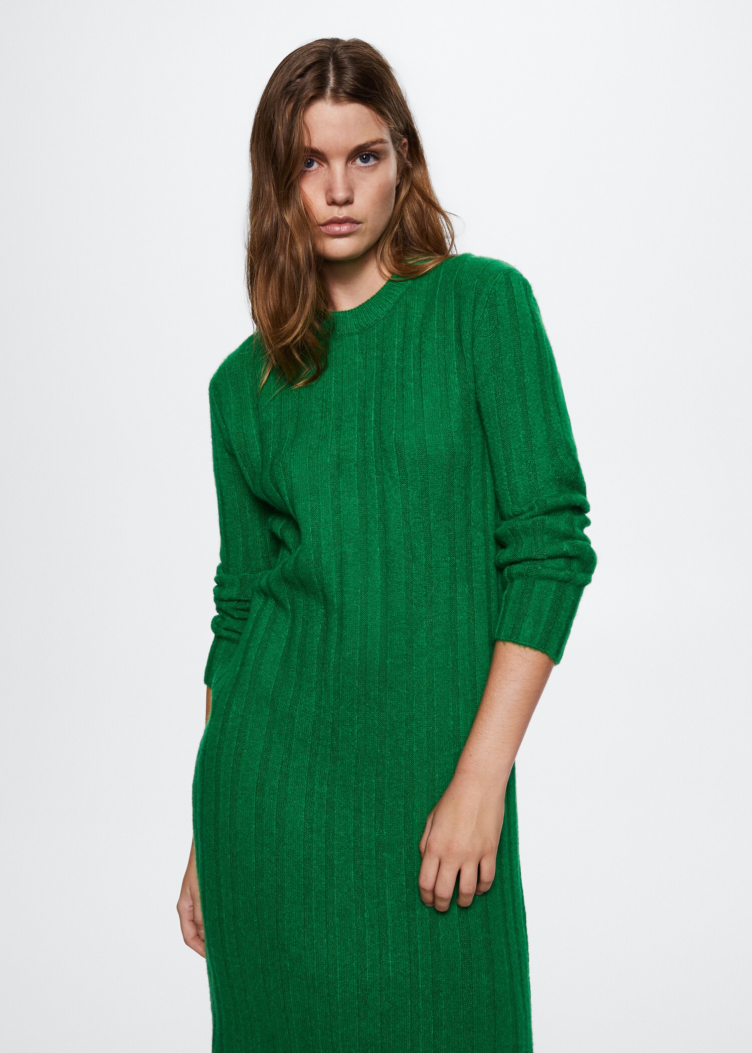 Ribbed midi dress - Medium plane