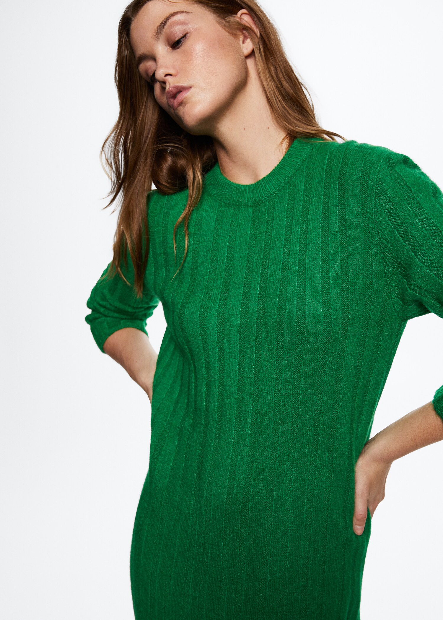 Ribbed midi dress - Details of the article 1