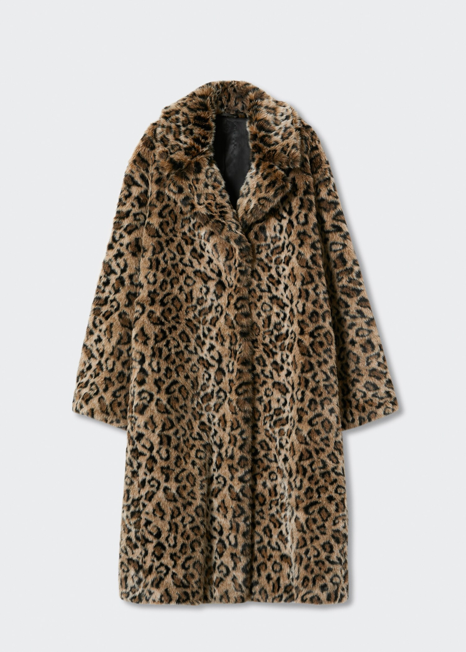 Animal-print fur-effect coat - Article without model