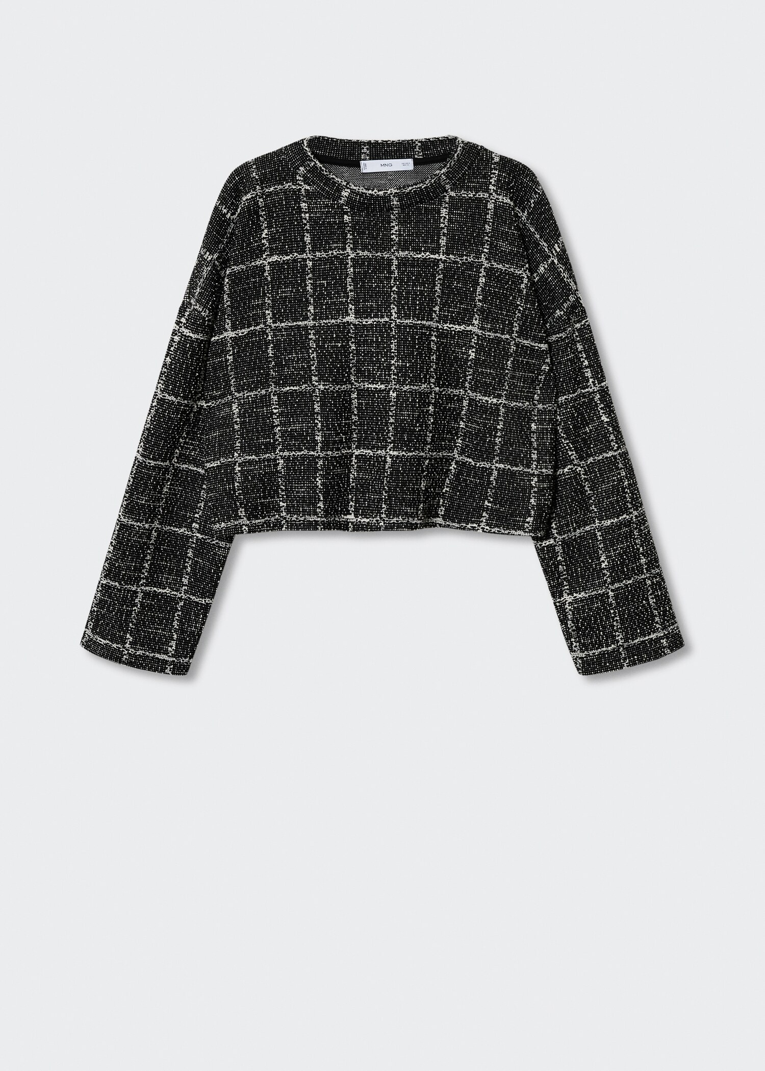 Check cropped sweater - Article without model