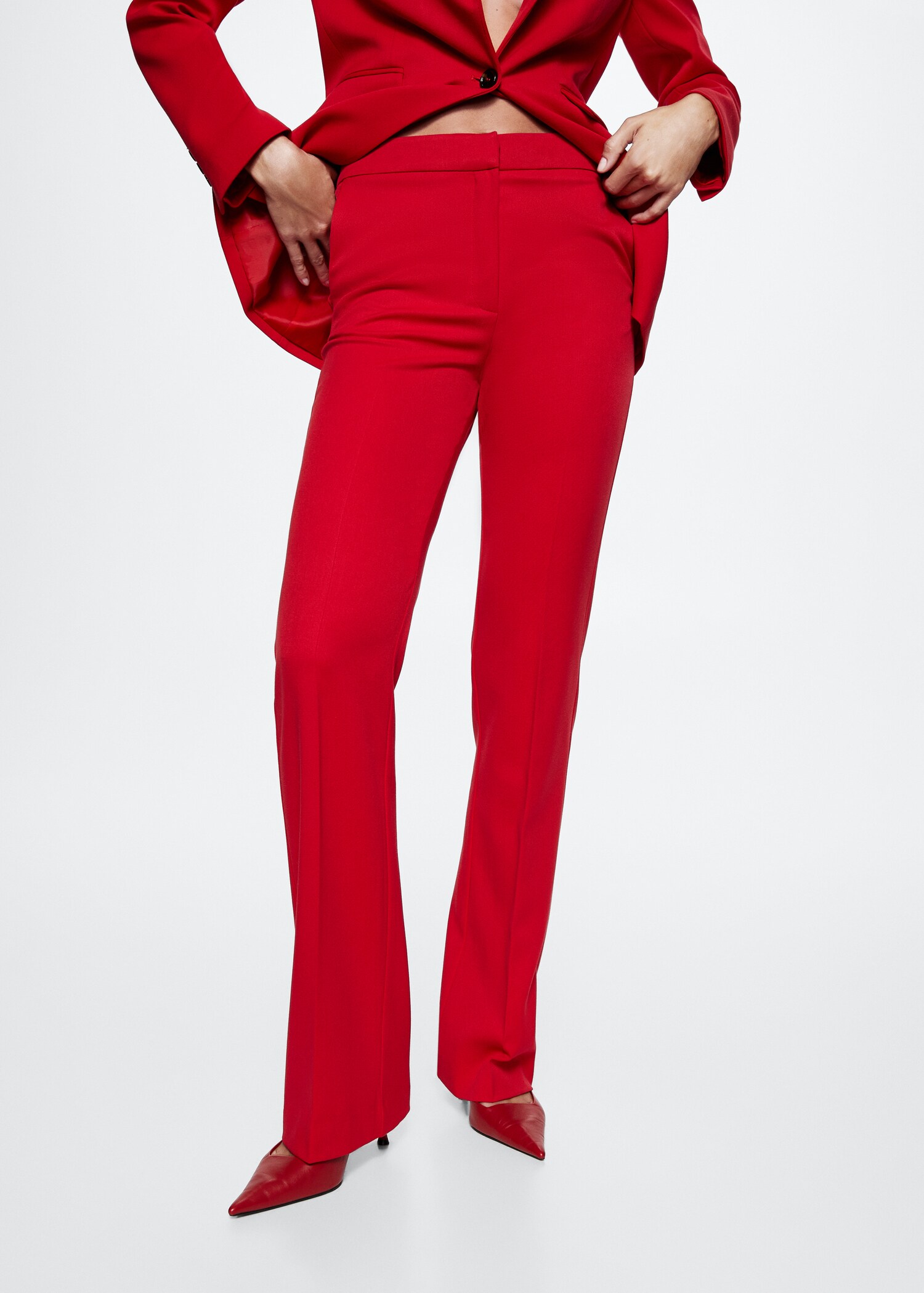 Straight suit trousers - Medium plane