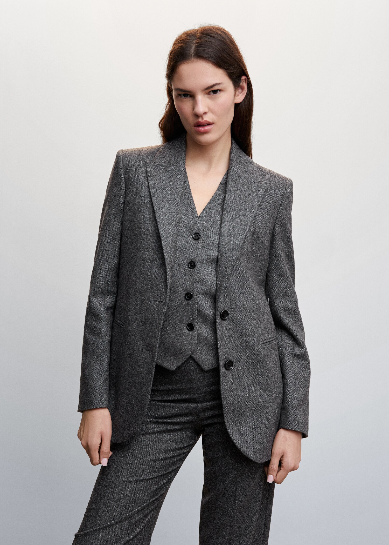 Wool suit blazer - Medium plane