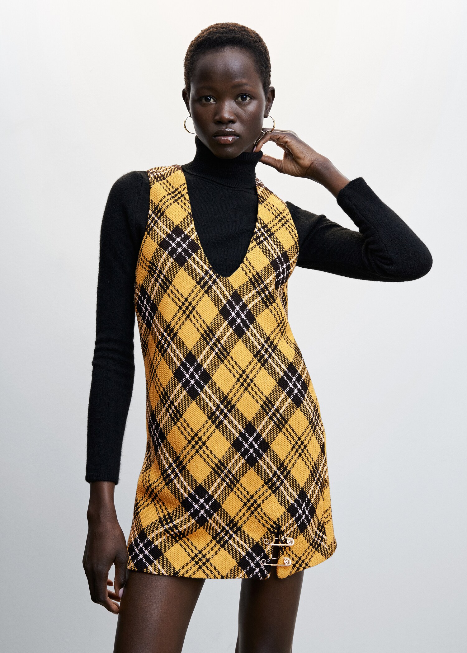 Metallic appliqués pinafore dress - Medium plane