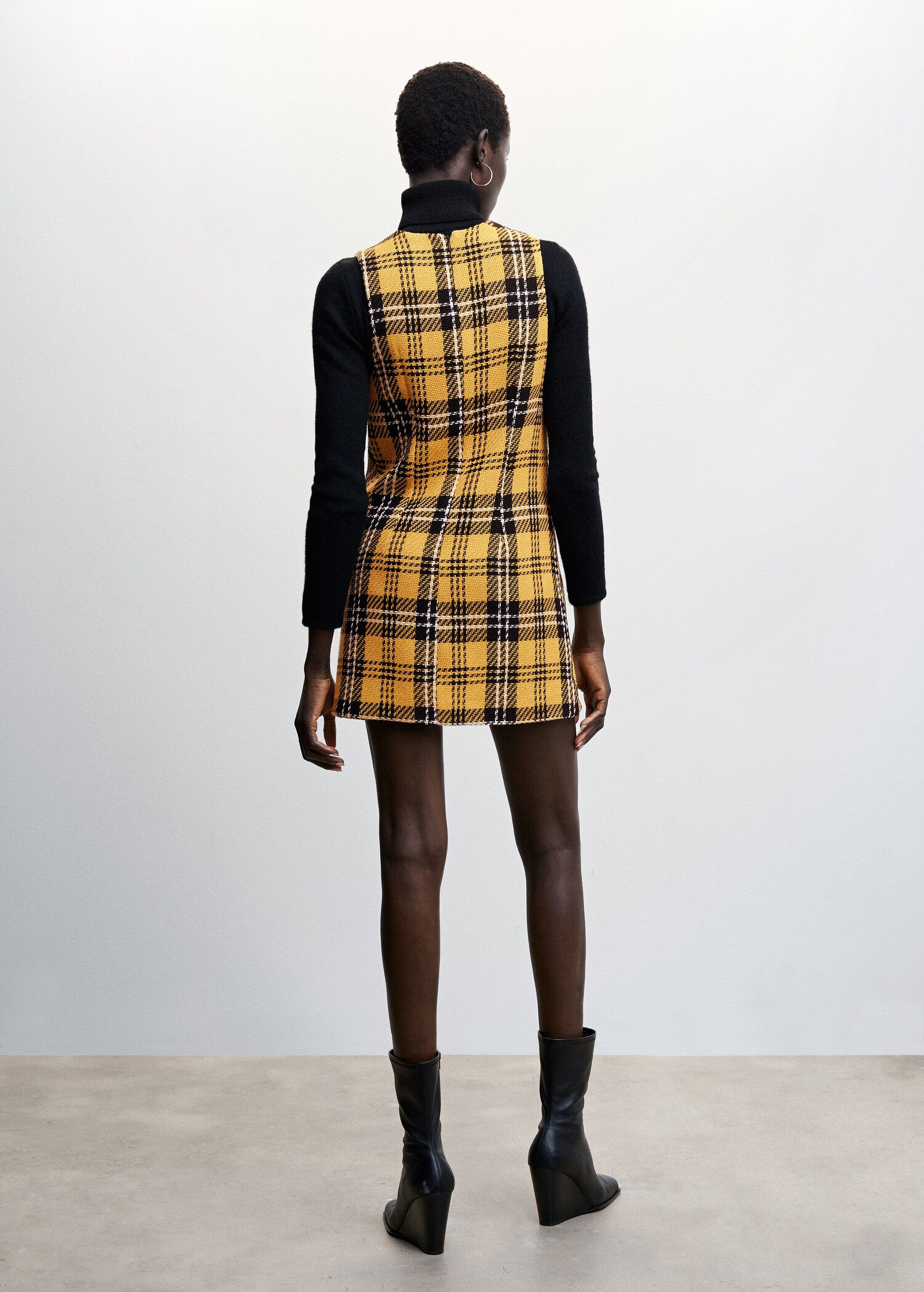 Metallic appliqués pinafore dress - Reverse of the article