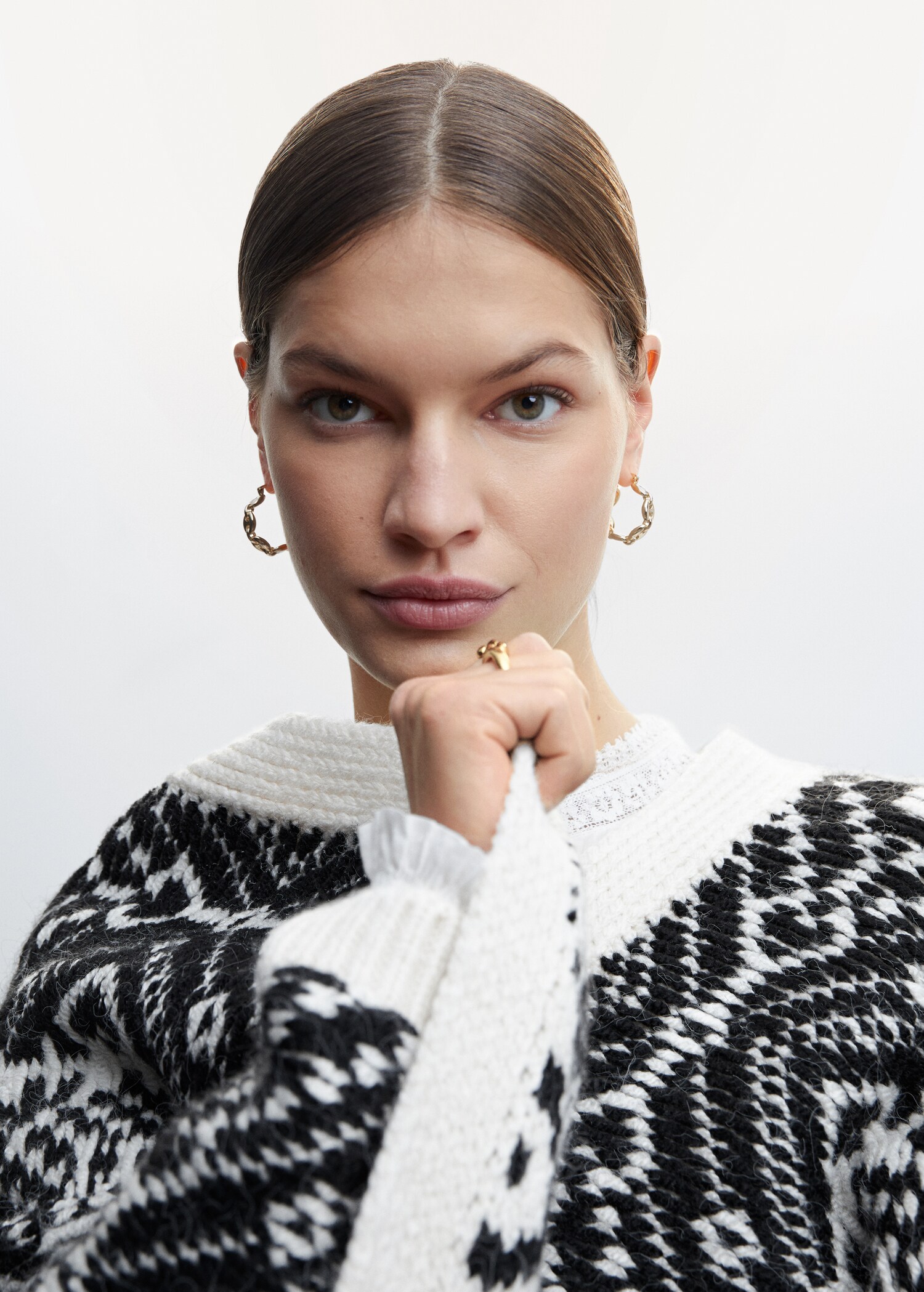 Cardigan estampado de malha invertida - Pormenor do artigo 2