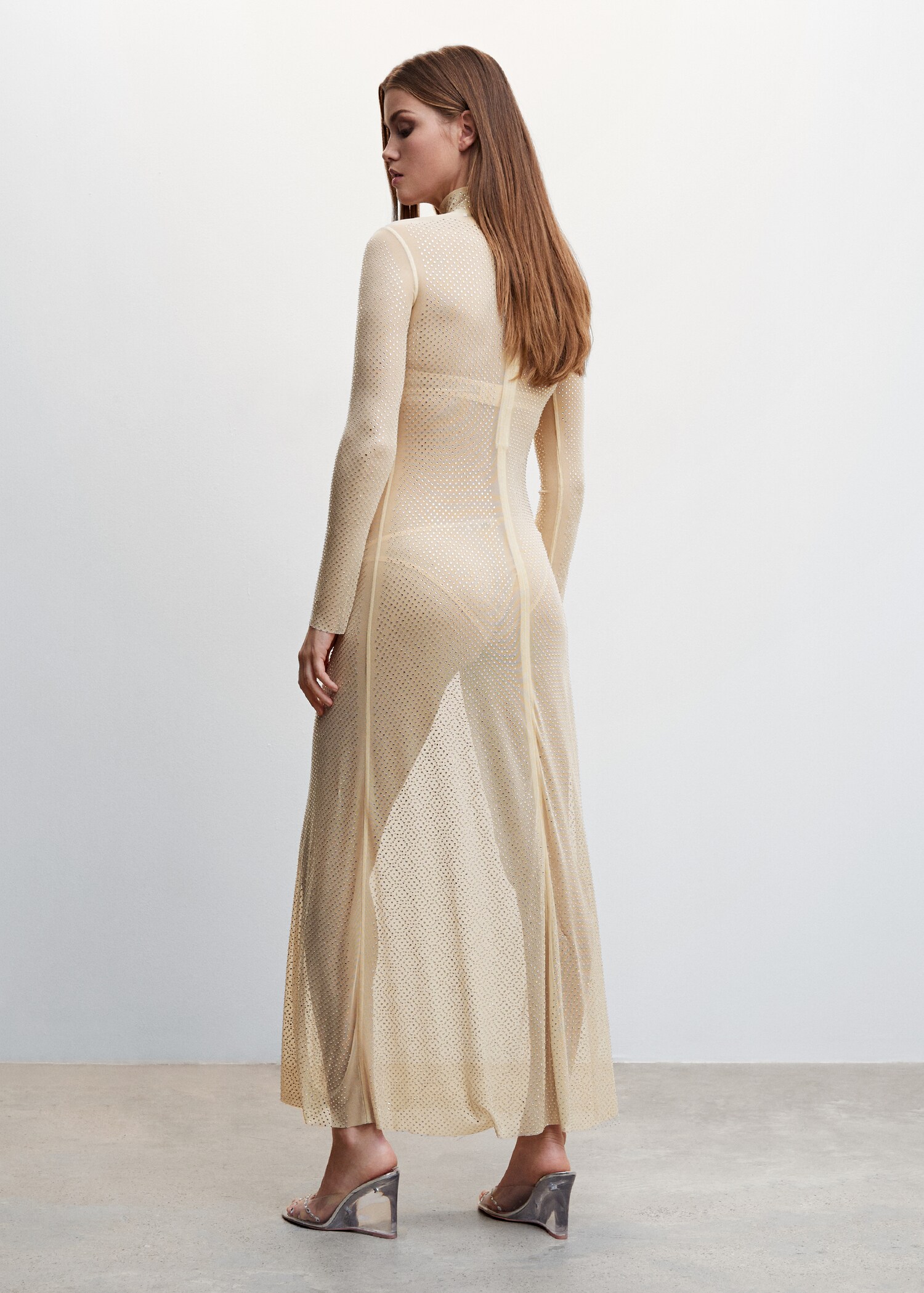Long crystal dress - Reverse of the article