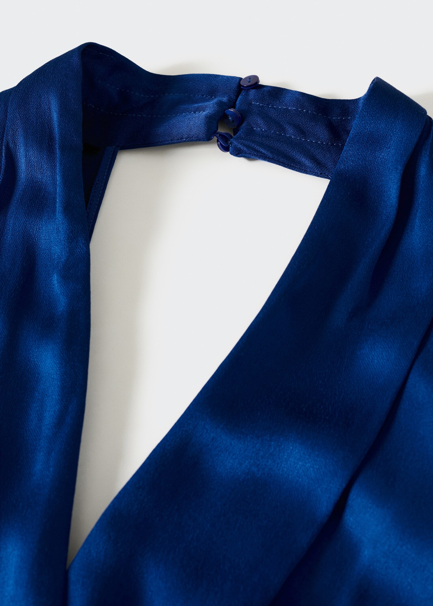 Wrap neckline satin jumpsuit - Details of the article 8