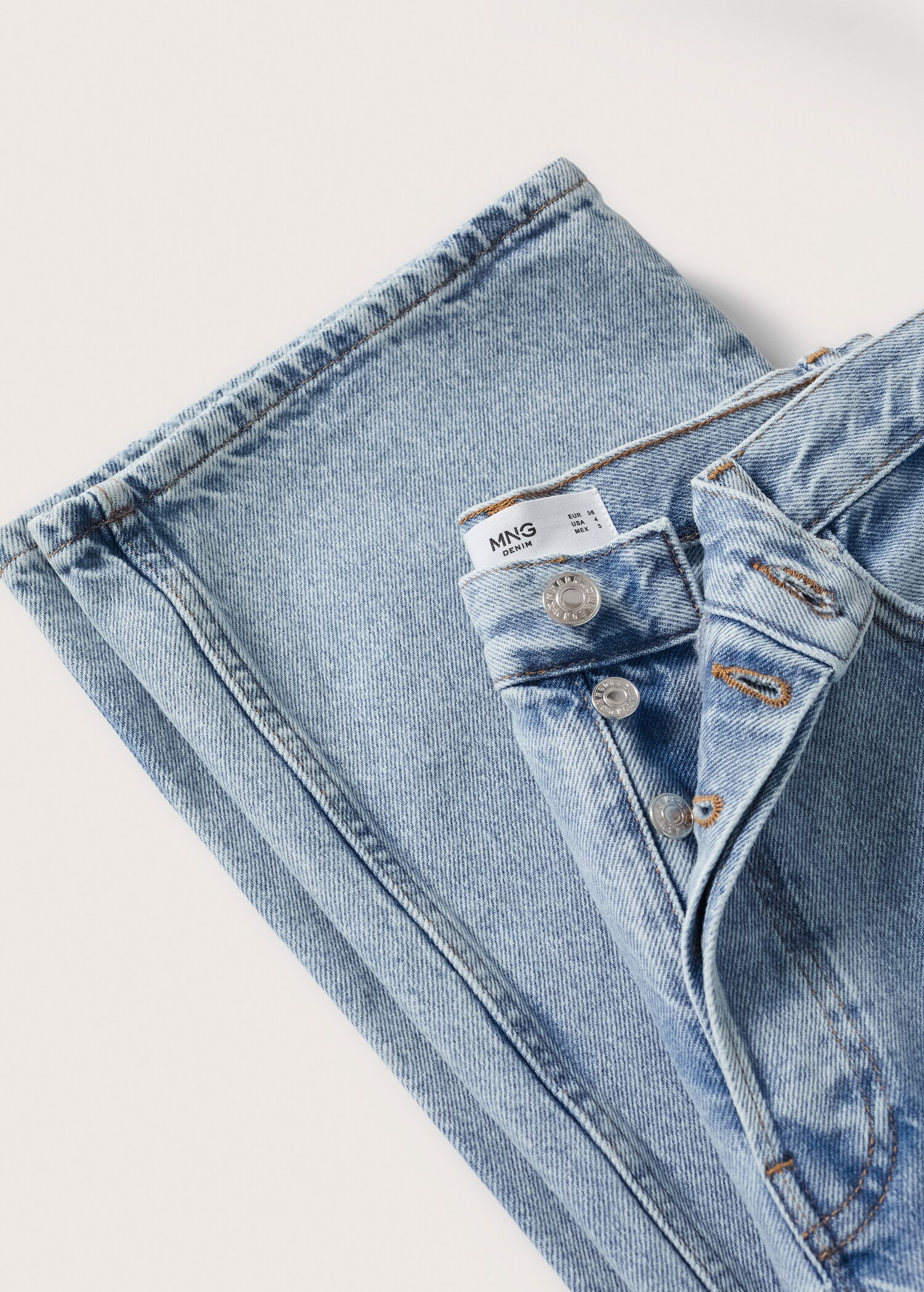 High waist straight jeans - Details of the article 8