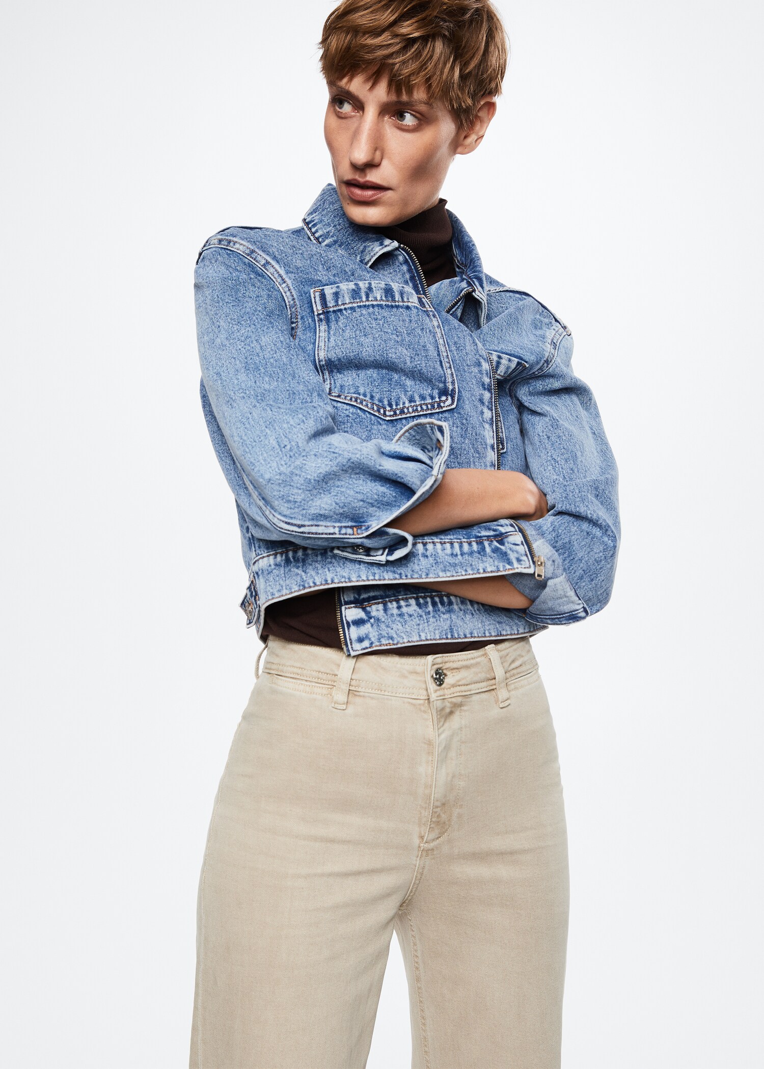 Jupe-culotte jean taille haute - Détail de l'article 1