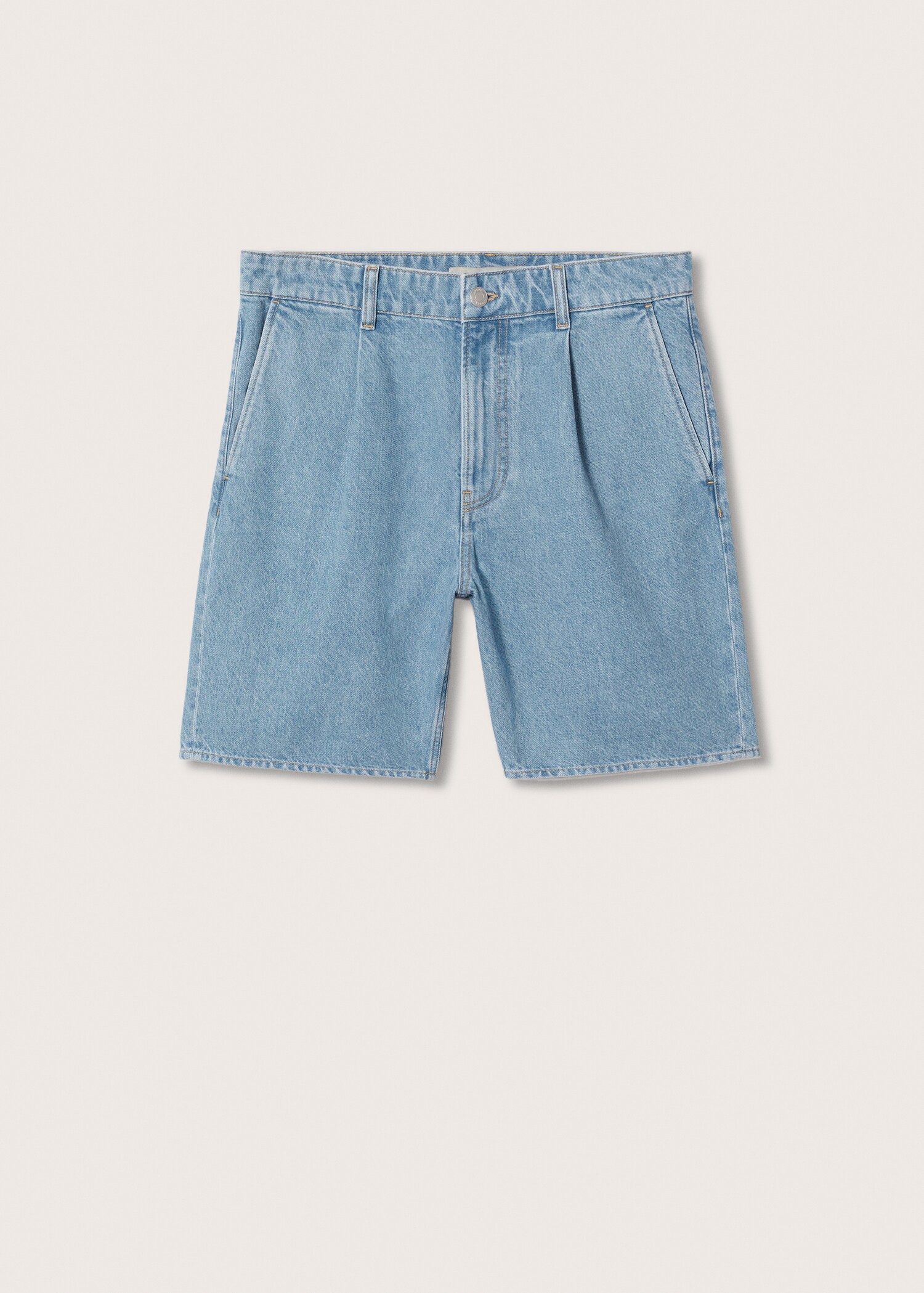 Jeans-Bermudashorts mit Bundfalten - Artikel ohne Model