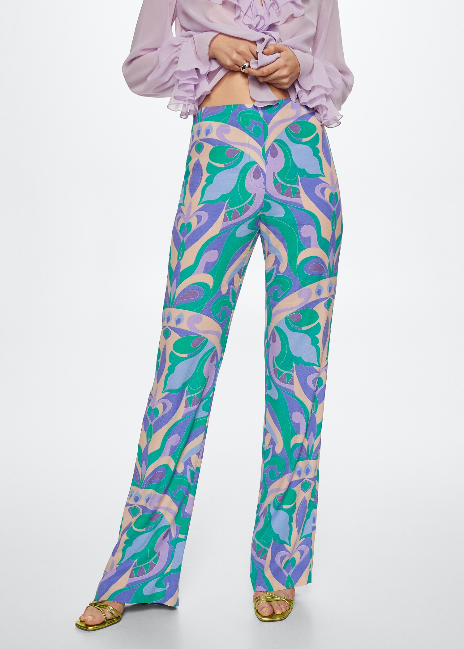 Flowy printed pants - Medium plane