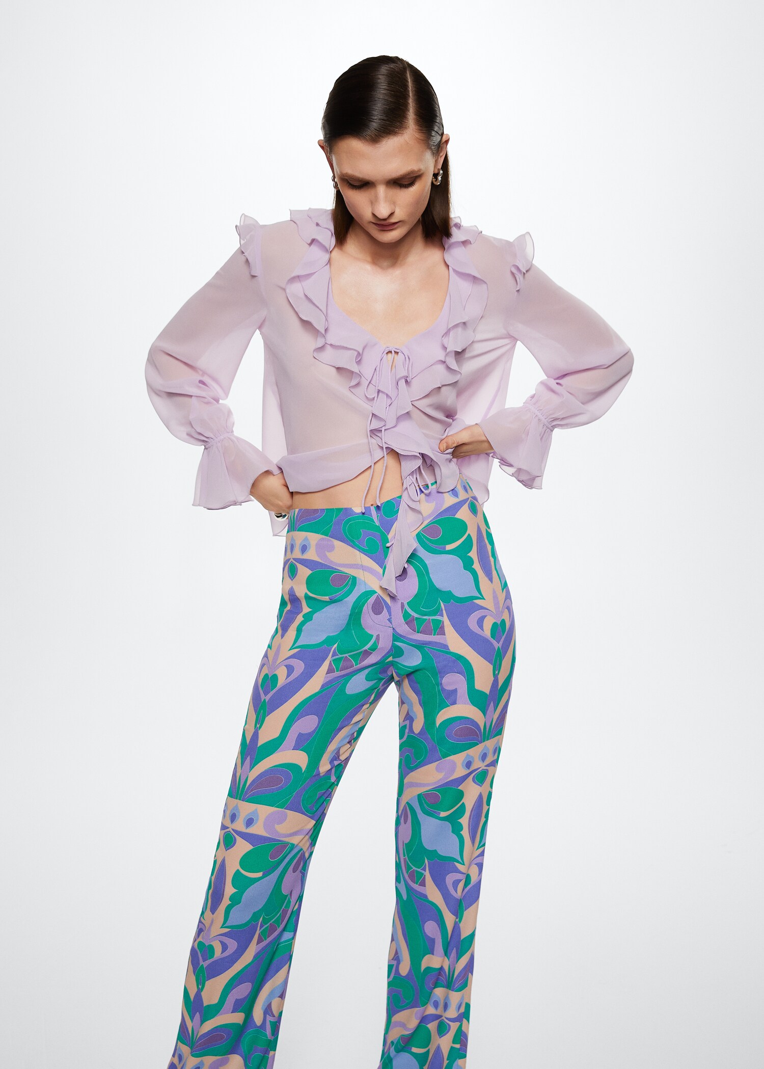 Flowy printed pants - Details of the article 2