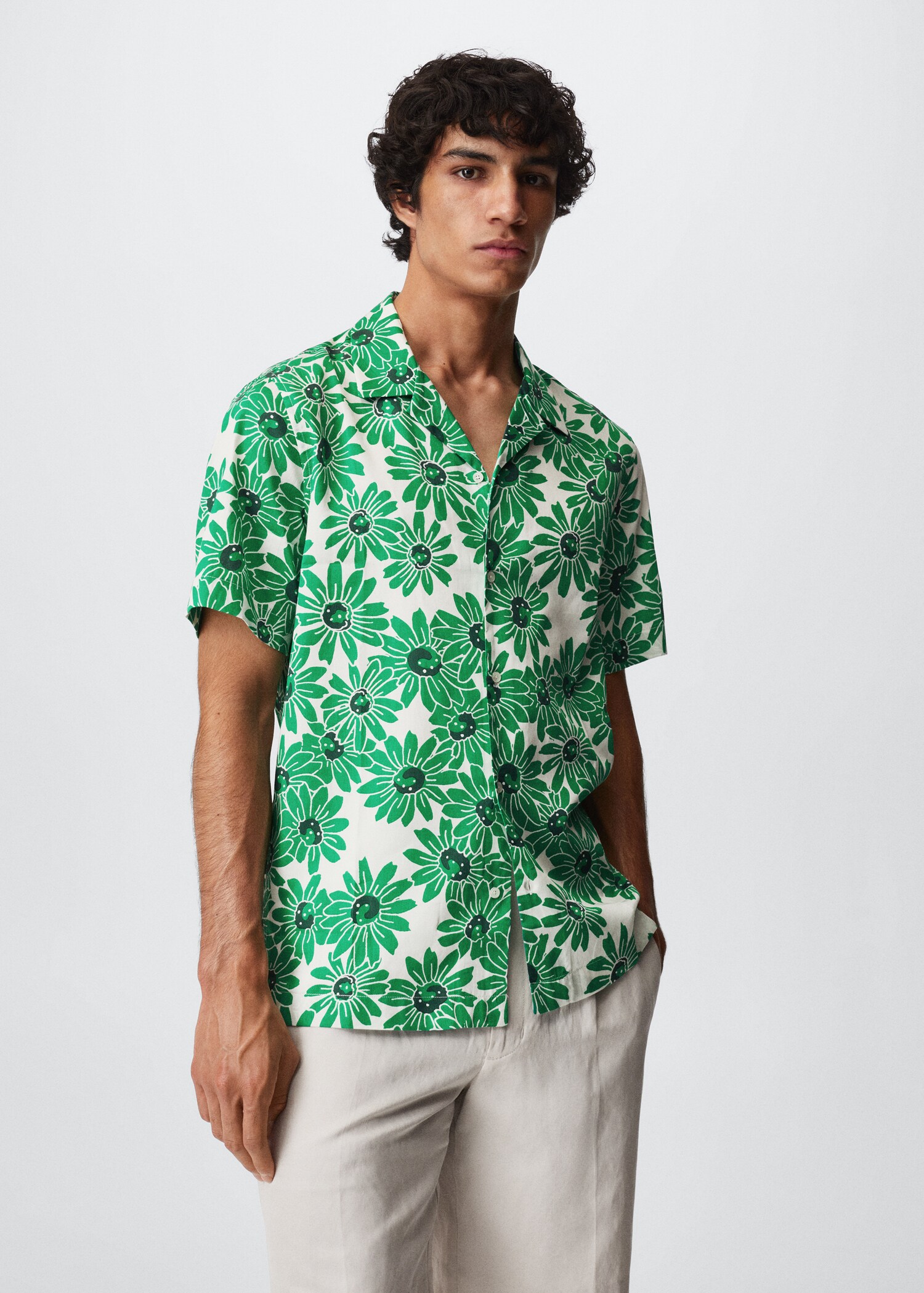 Cotton flower shirt - Medium plane