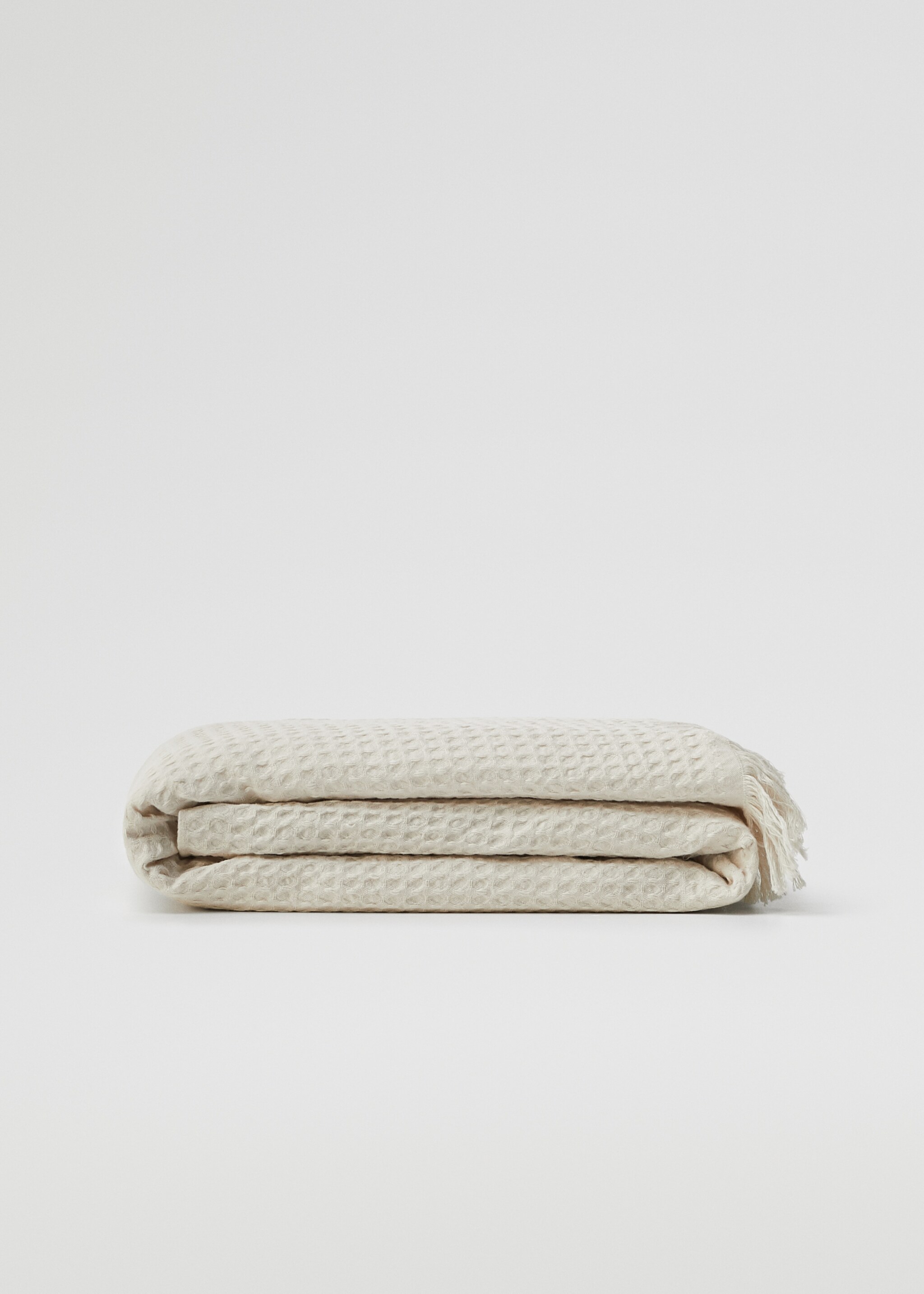 textured 100% cotton blanket - Article without model
