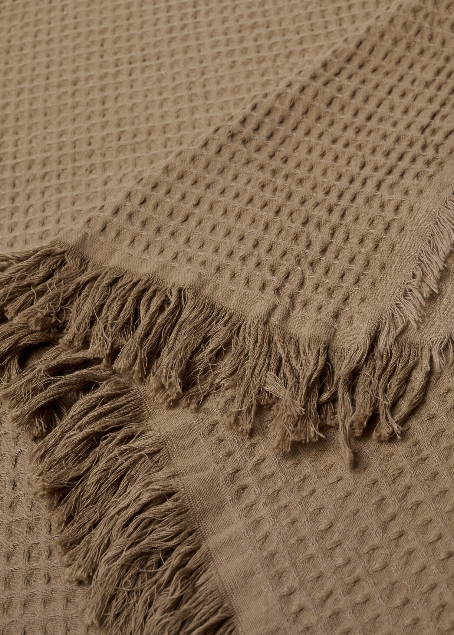 textured 100% cotton blanket - Medium plane