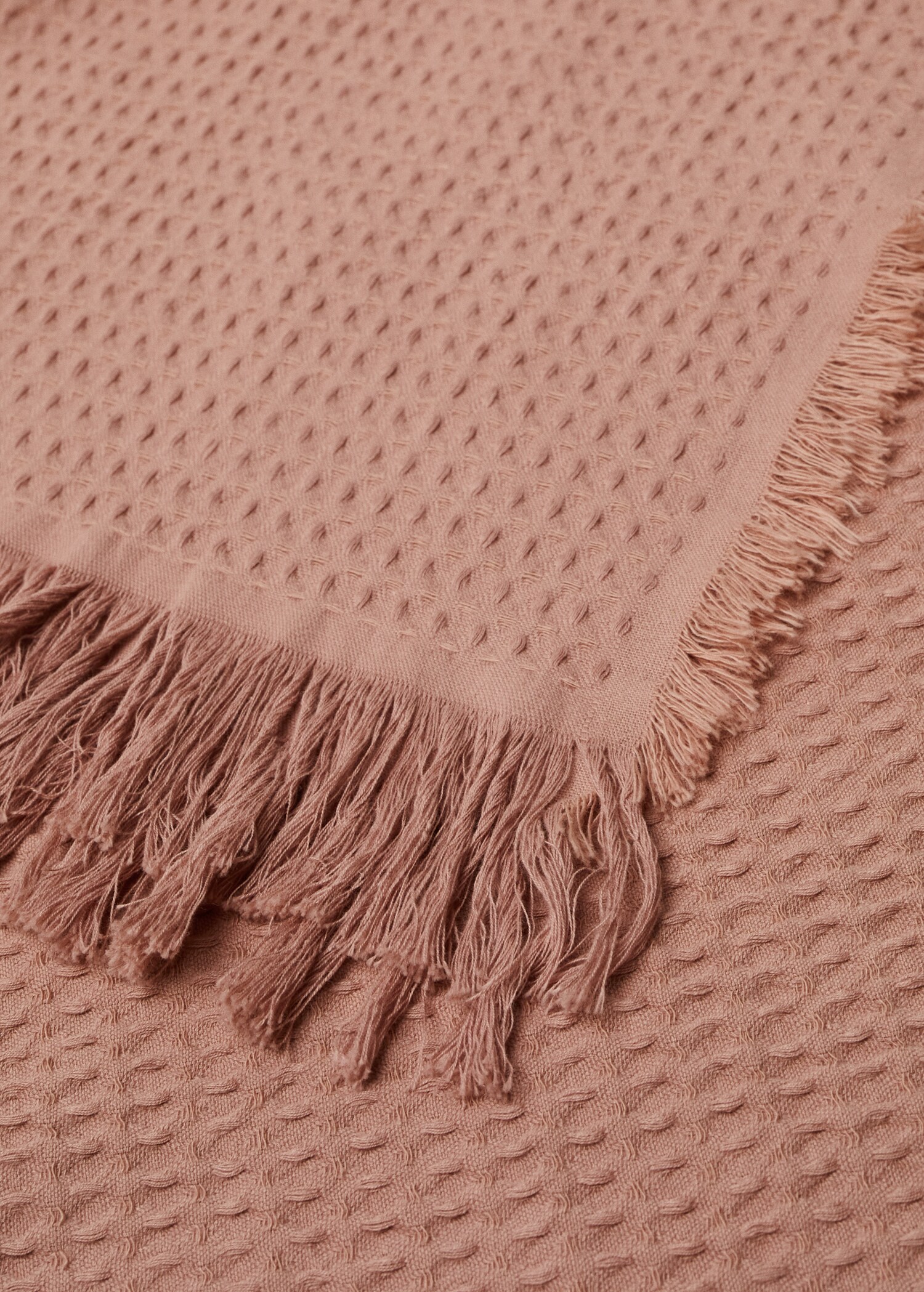 textured 100% cotton blanket - Medium plane