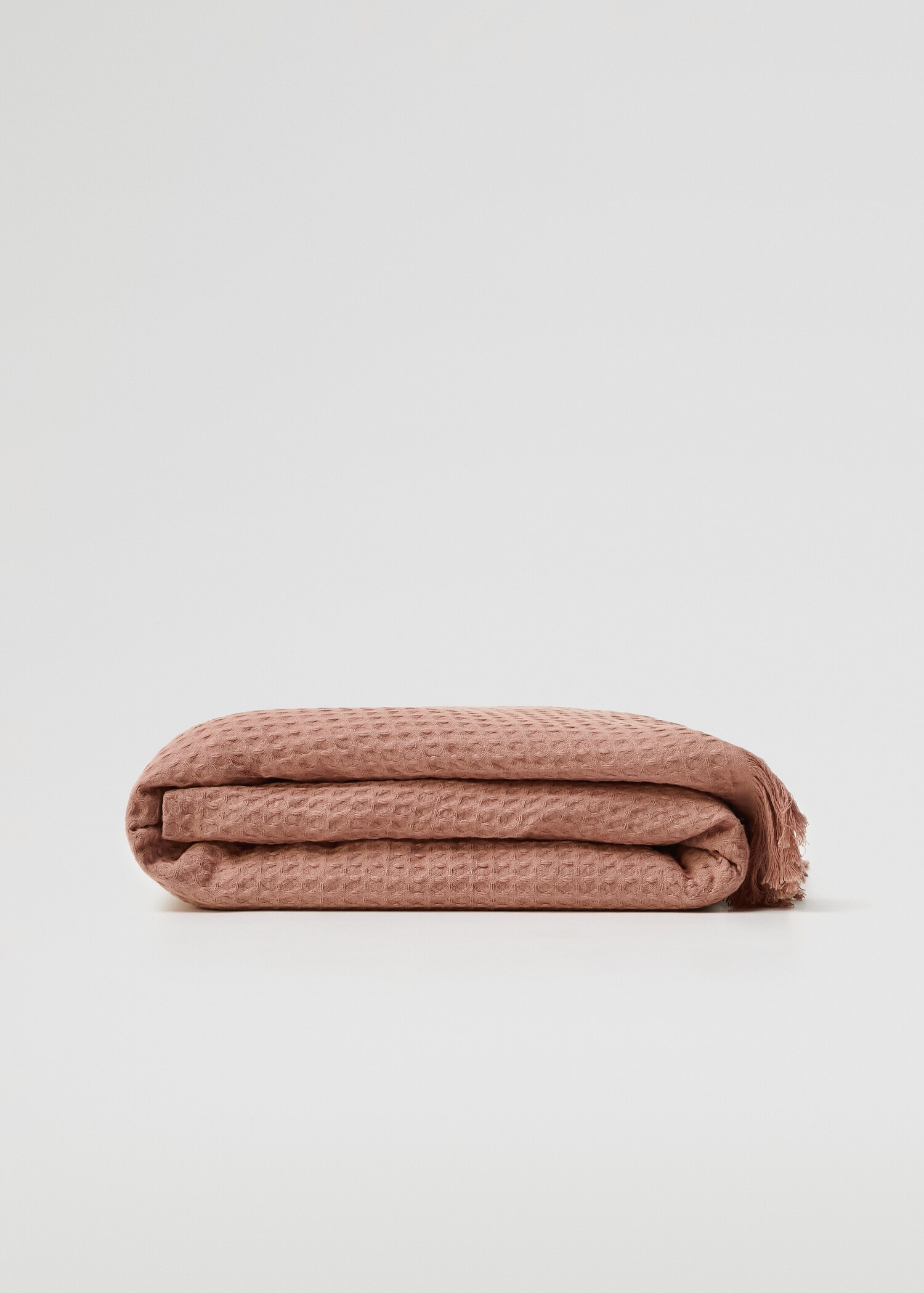 textured 100% cotton blanket - Article without model