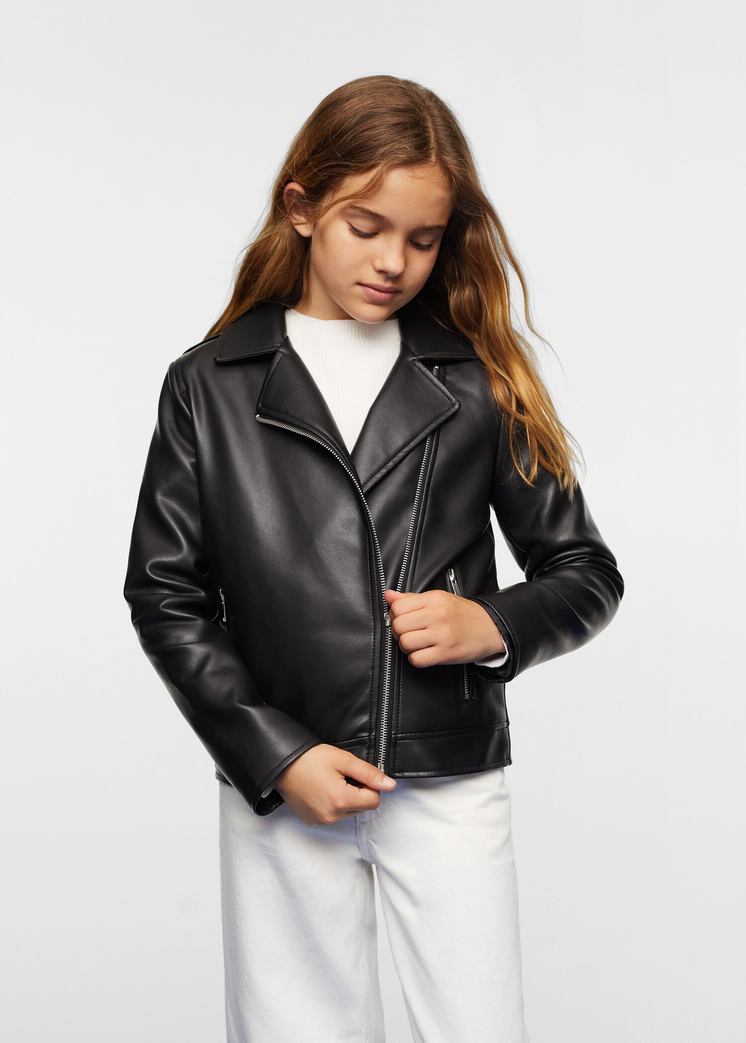 Leather-effect biker jacket - Details of the article 1