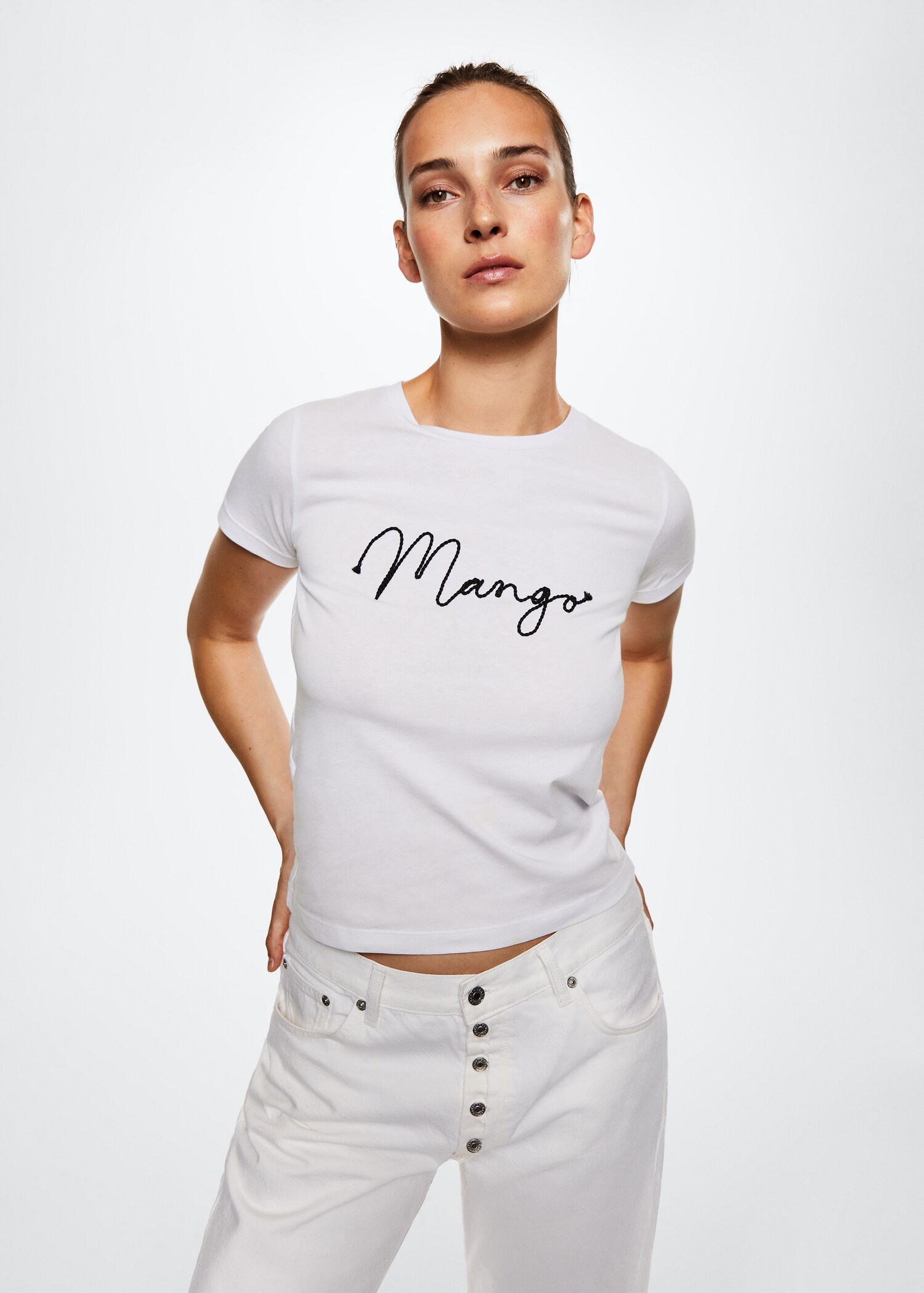 Camiseta algodón logo - Plano medio